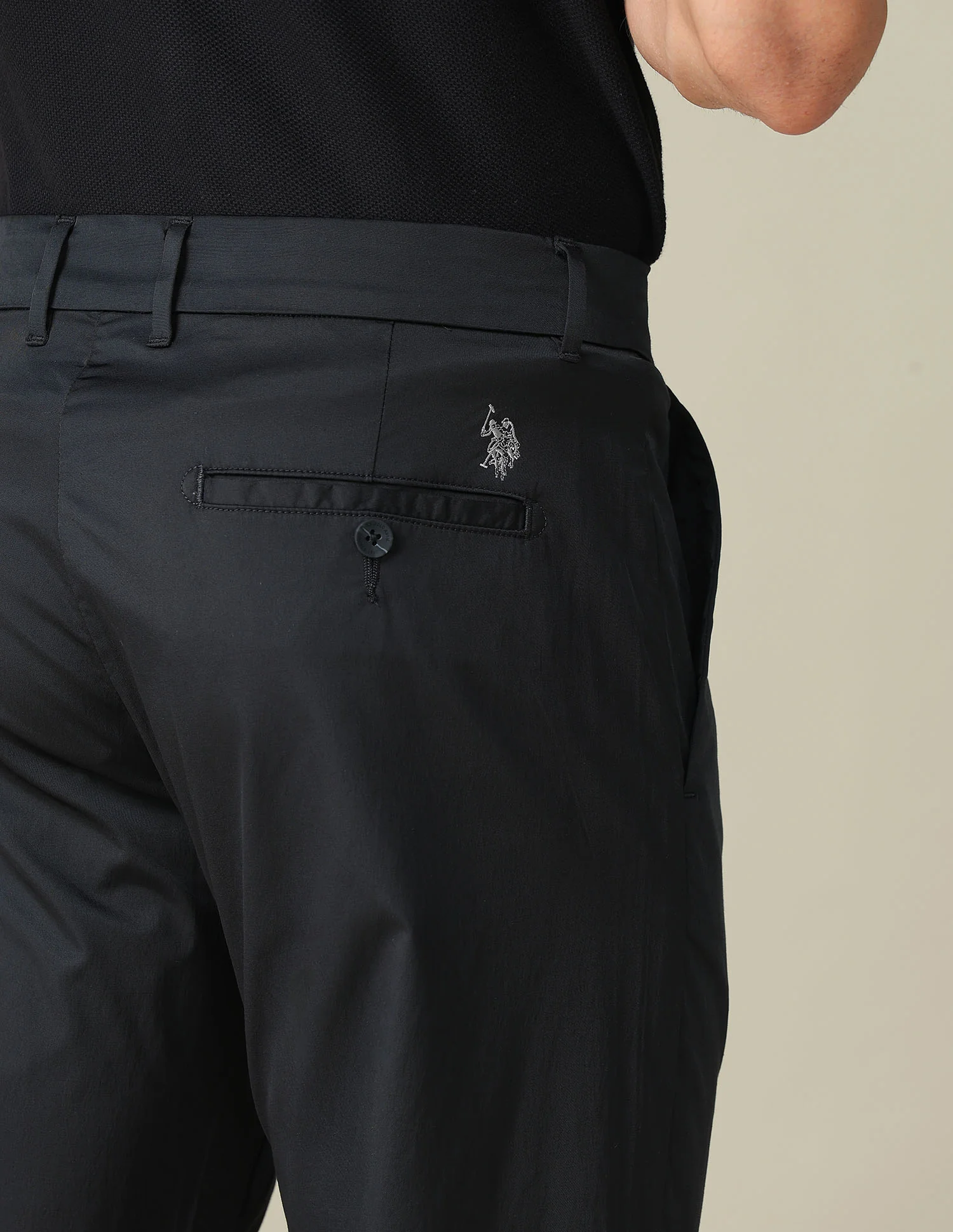 Solid Denver Slim Fit Trousers - Image 8