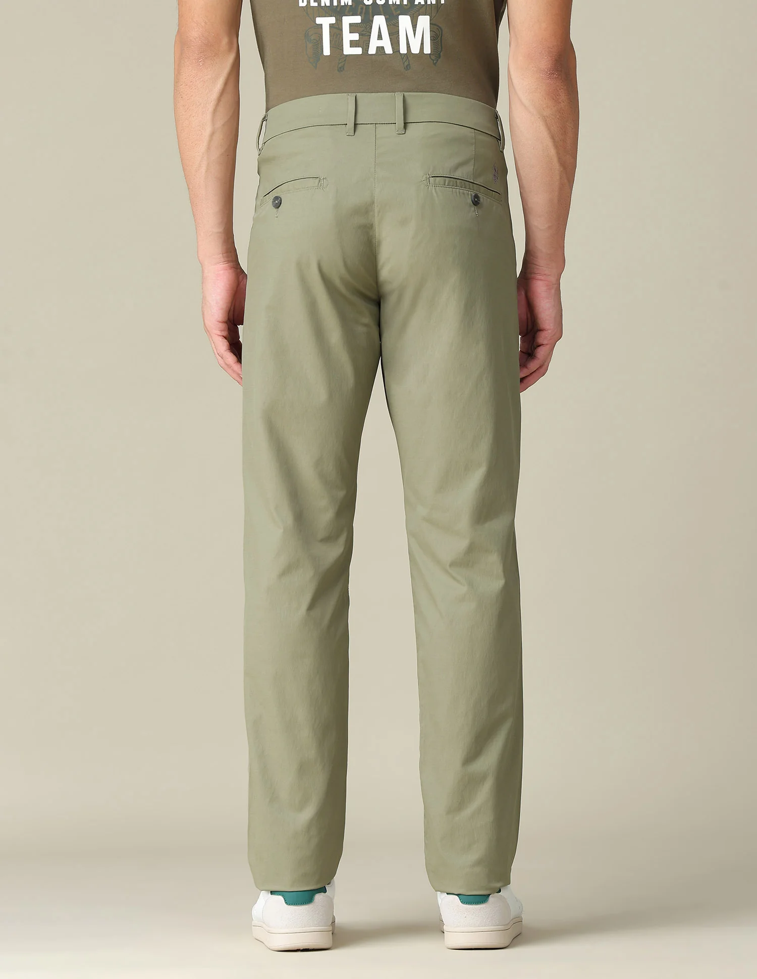 Solid Denver Slim Fit Trousers - Image 5