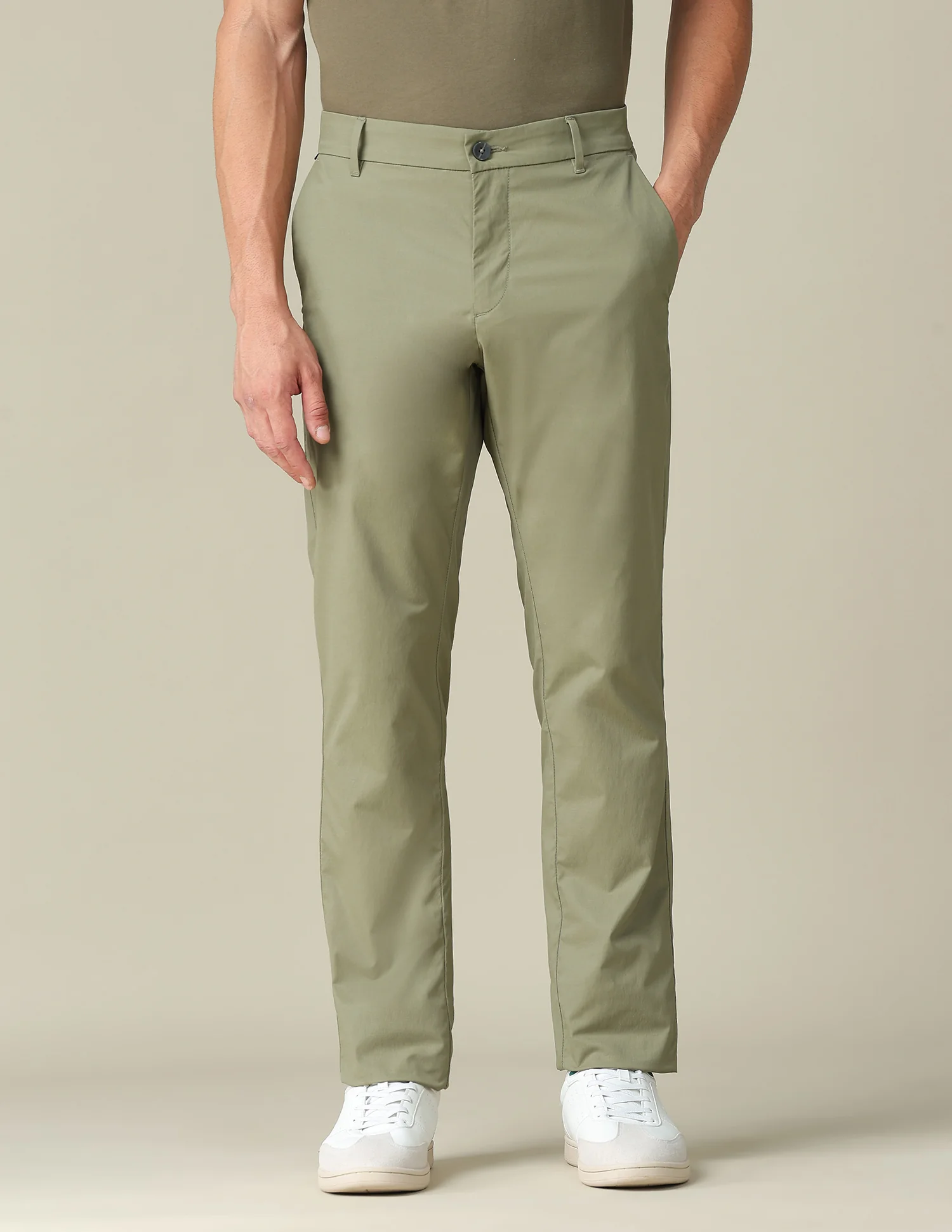 Solid Denver Slim Fit Trousers - Image 6