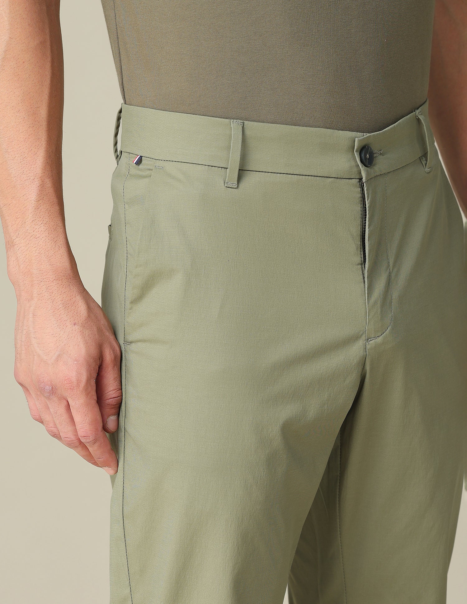Solid Denver Slim Fit Trousers - Image 7