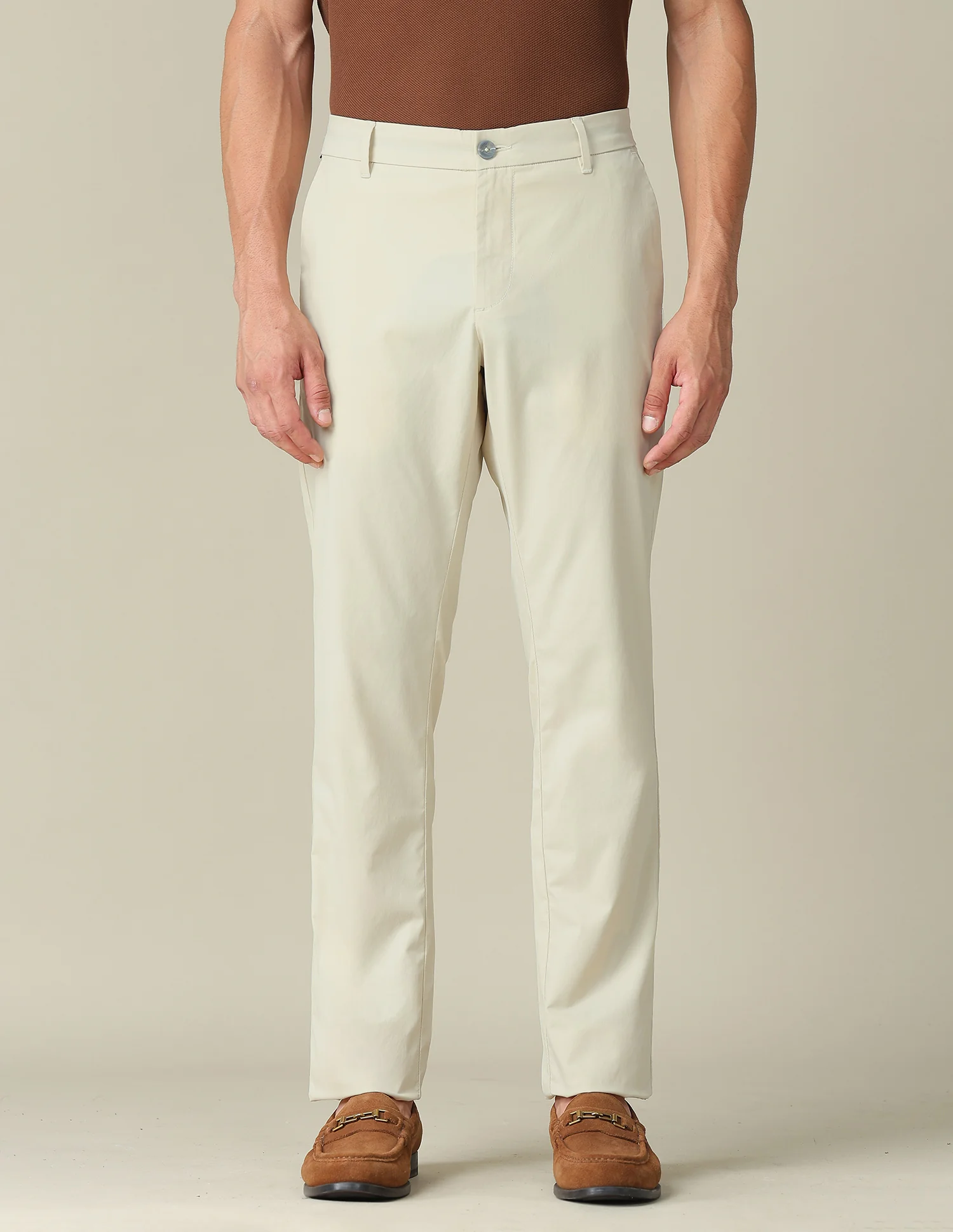 Solid Denver Slim Fit Trousers - Image 6