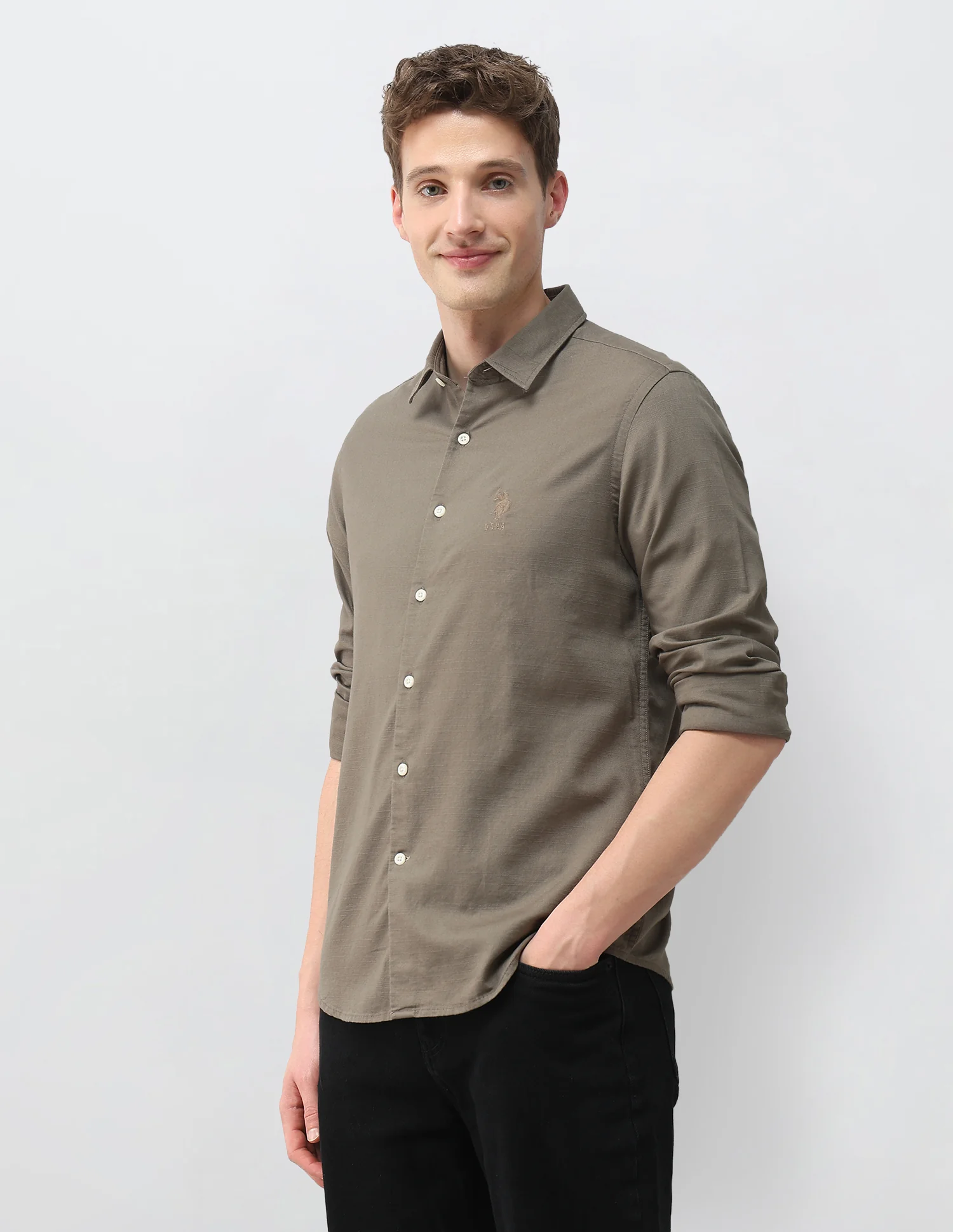 Solid Dobby Shirt - Image 4