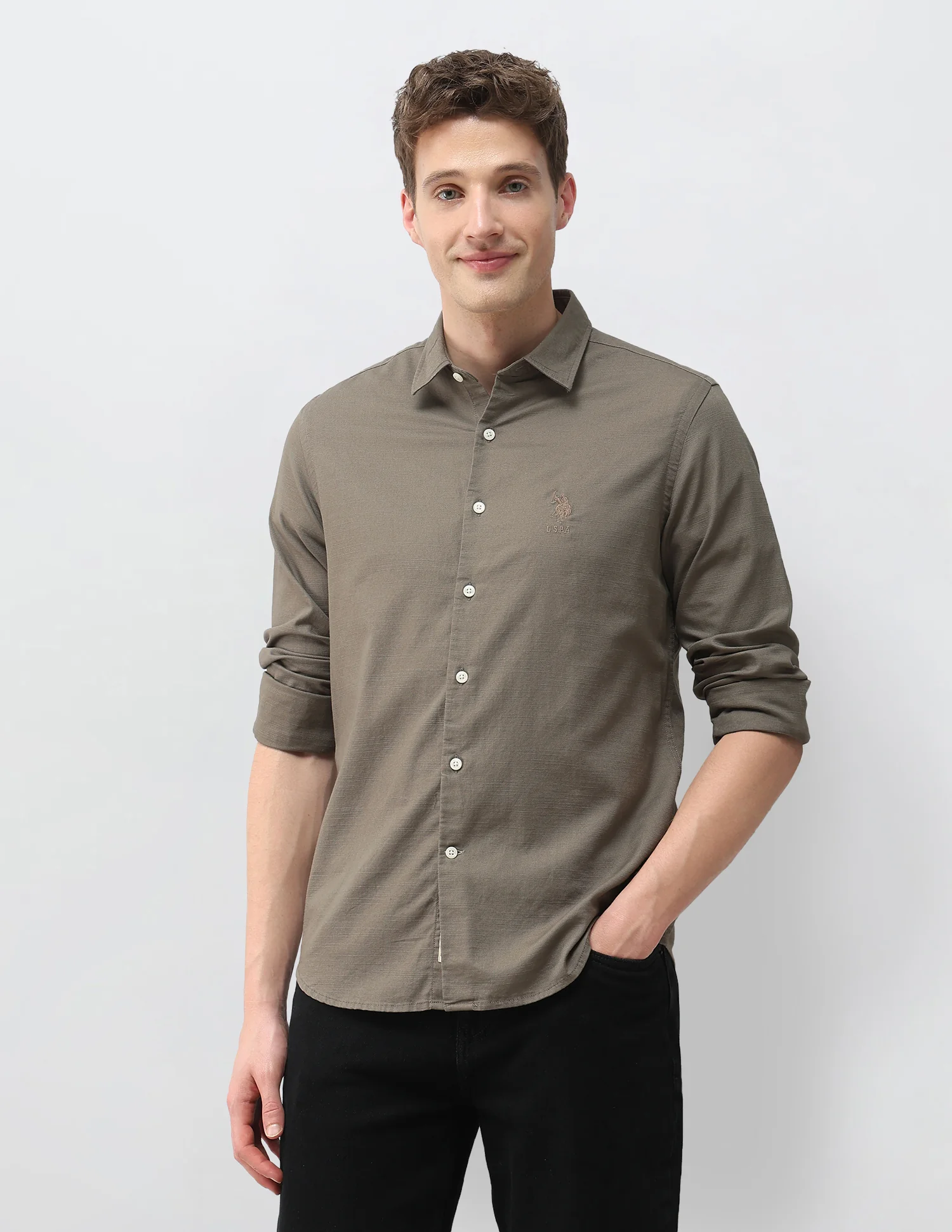 Solid Dobby Shirt - Image 6