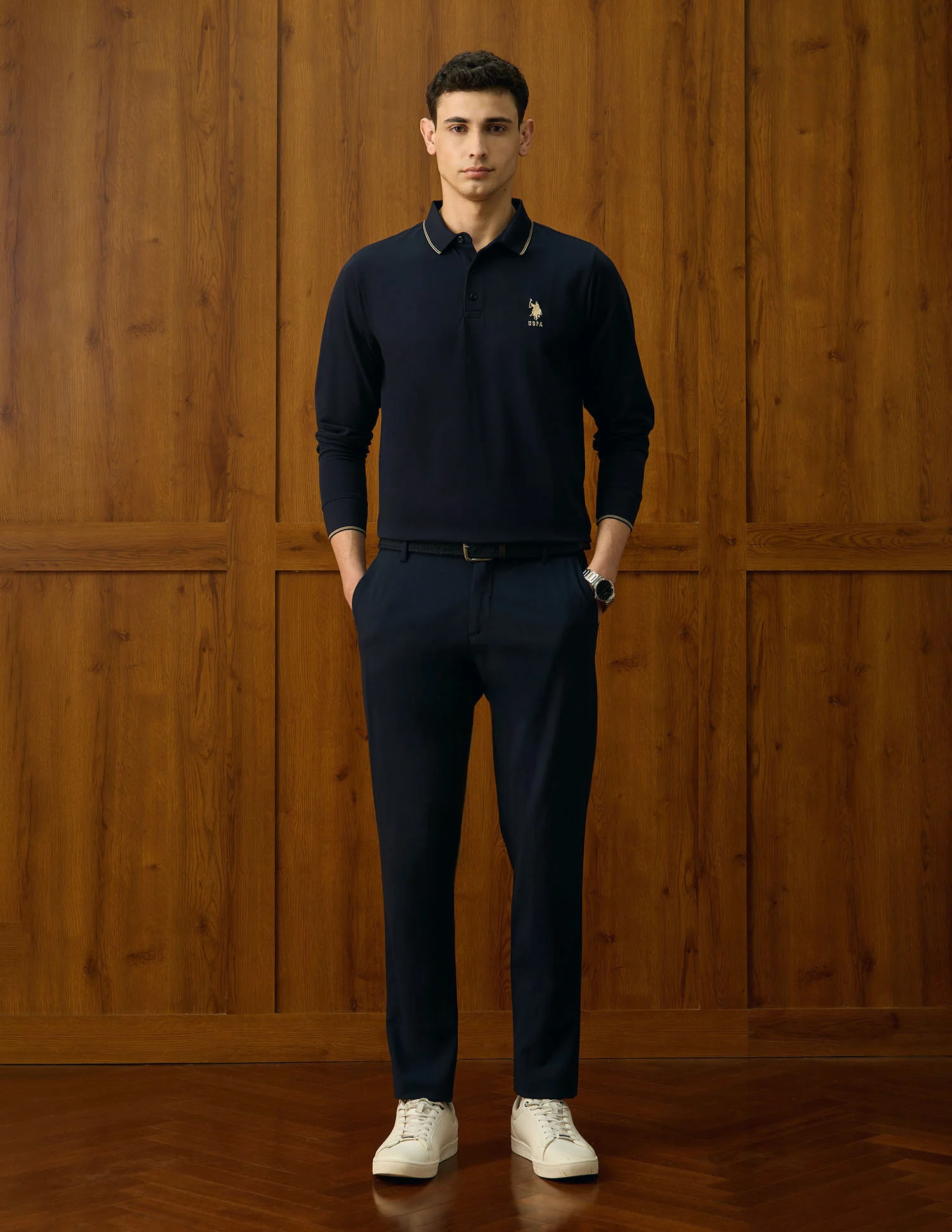 Solid Equestrian Aisle Theater Polo Shirt - Image 3