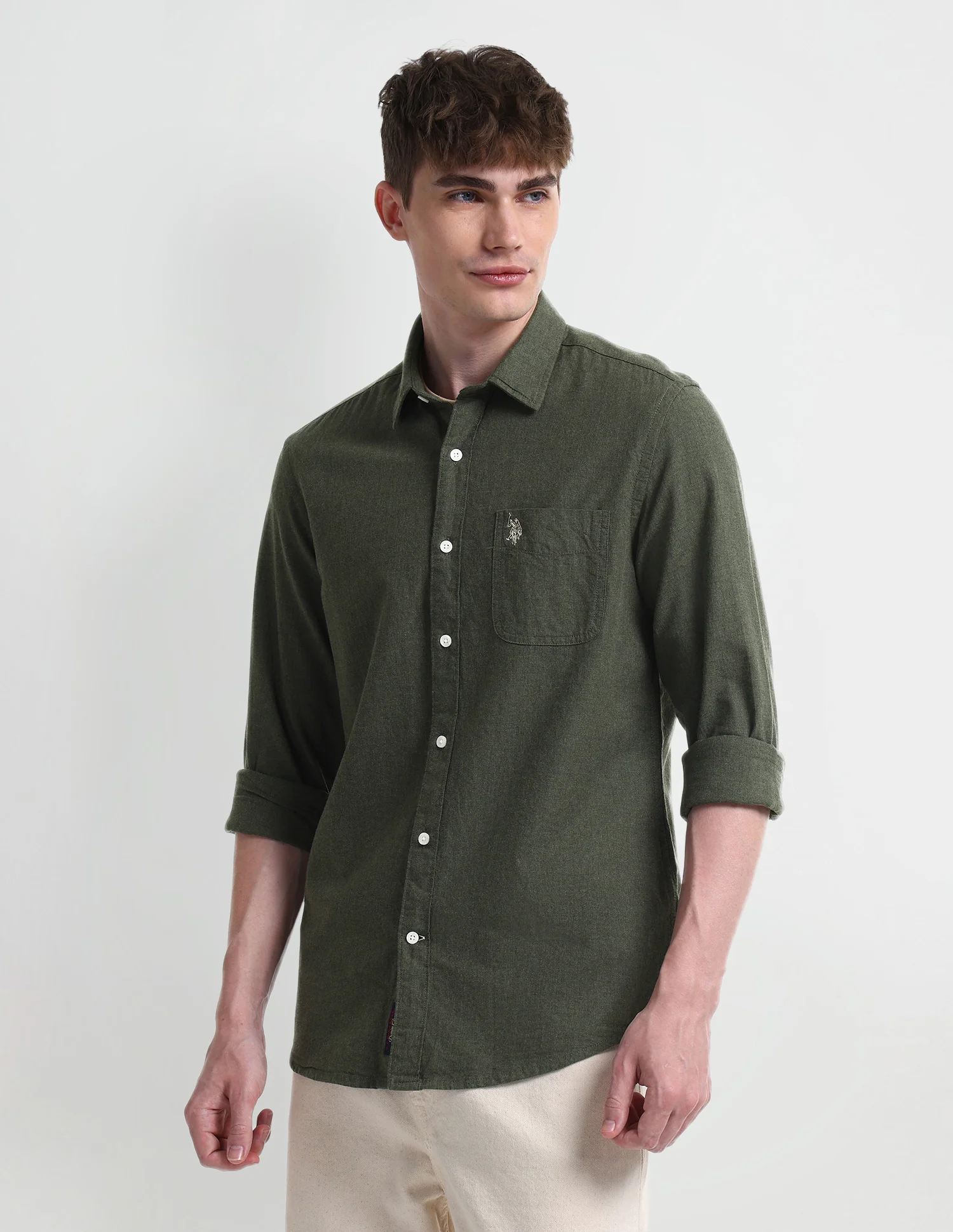Solid Slim Fit Shirt - Image 4