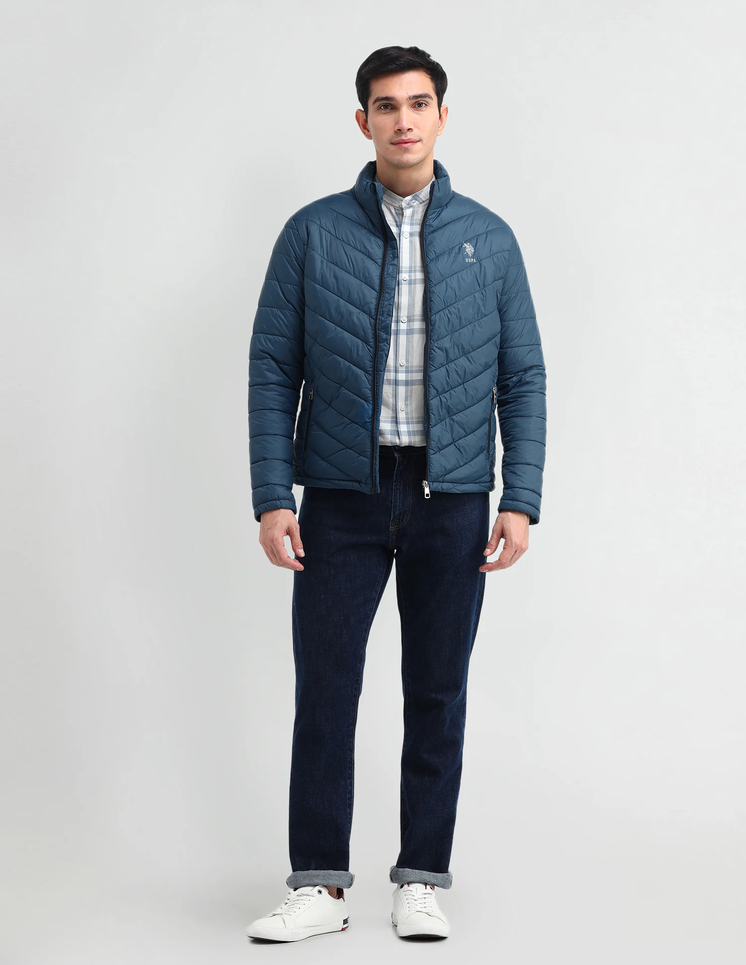 Solid High Neck Jacket - Image 3
