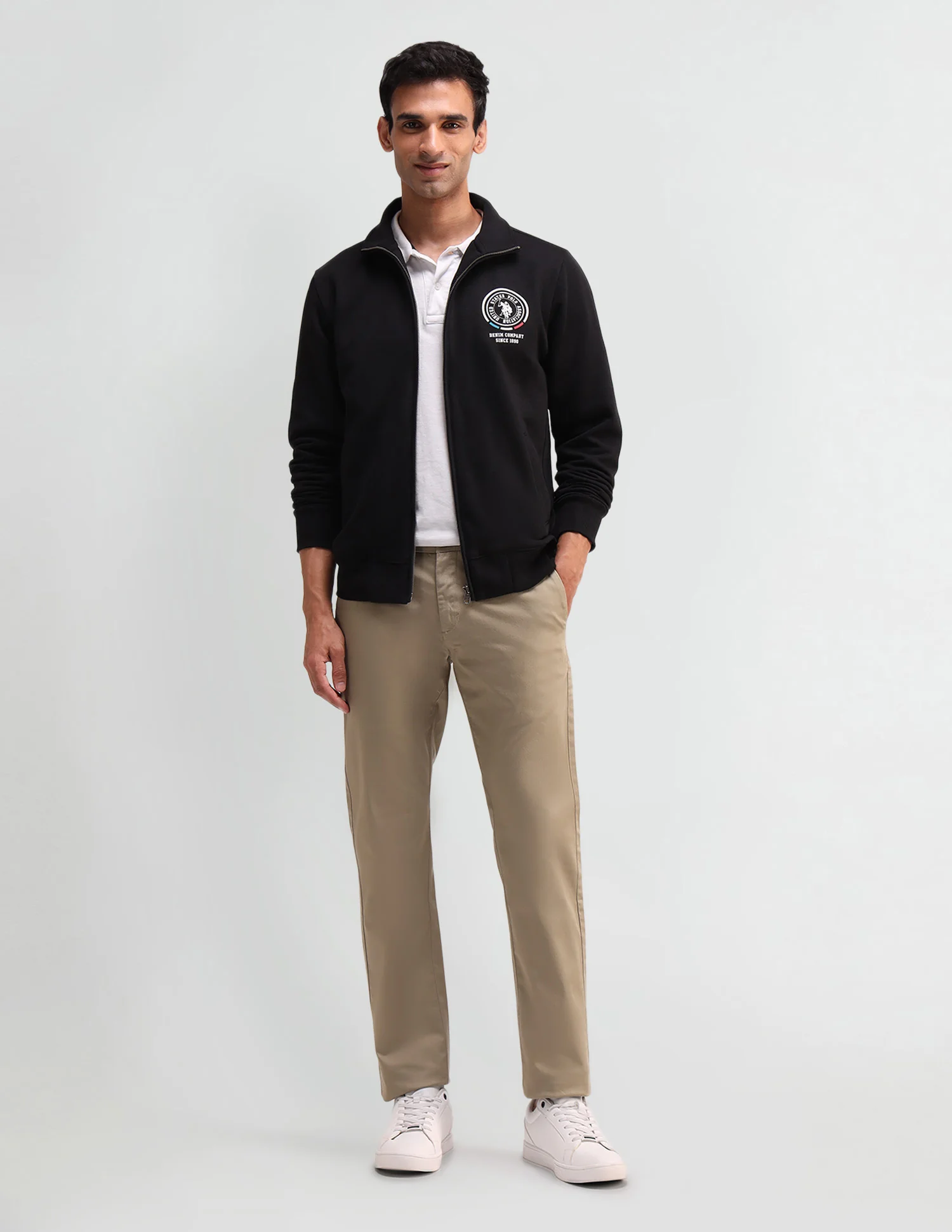 Solid High Neck Sweatshirt - Image 3
