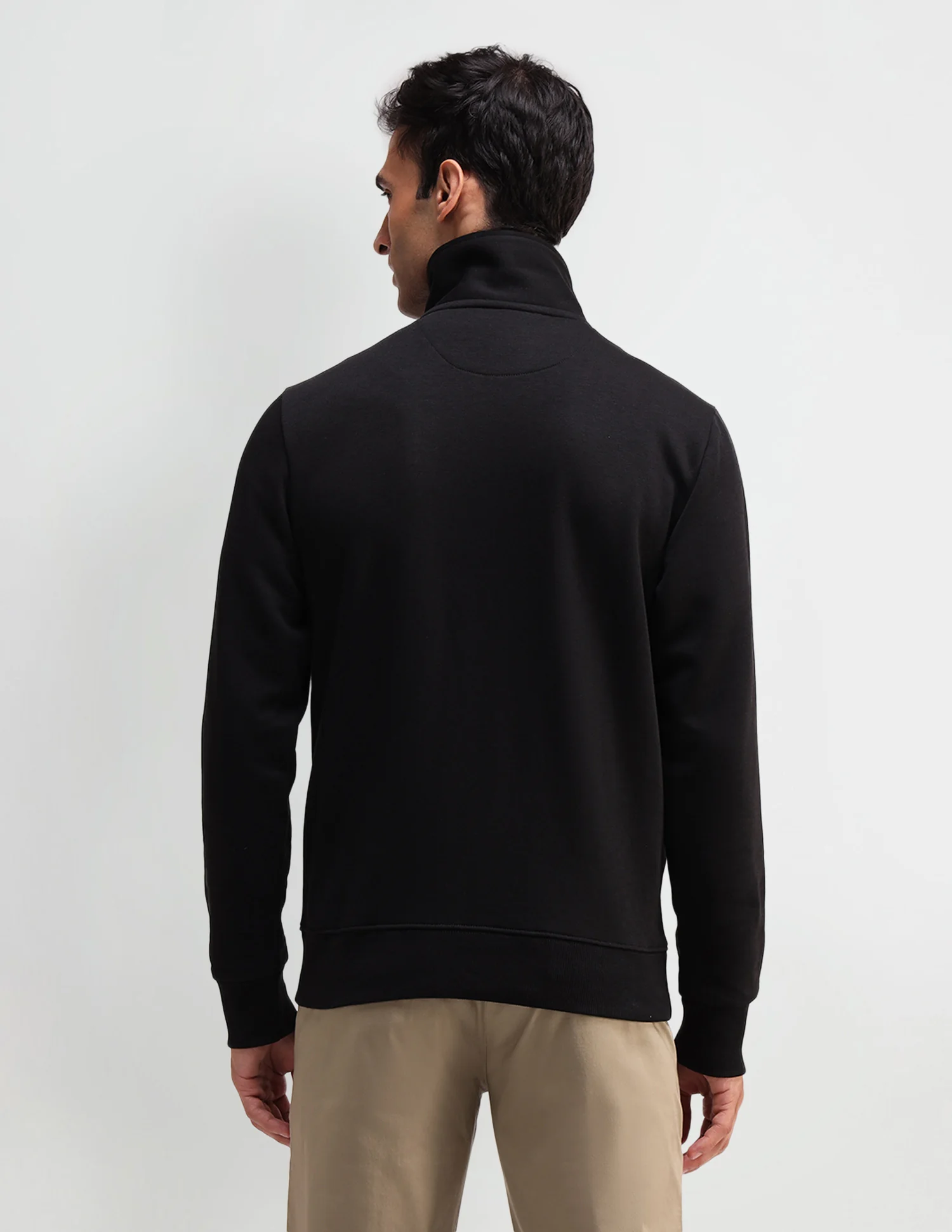 Solid High Neck Sweatshirt - Image 5