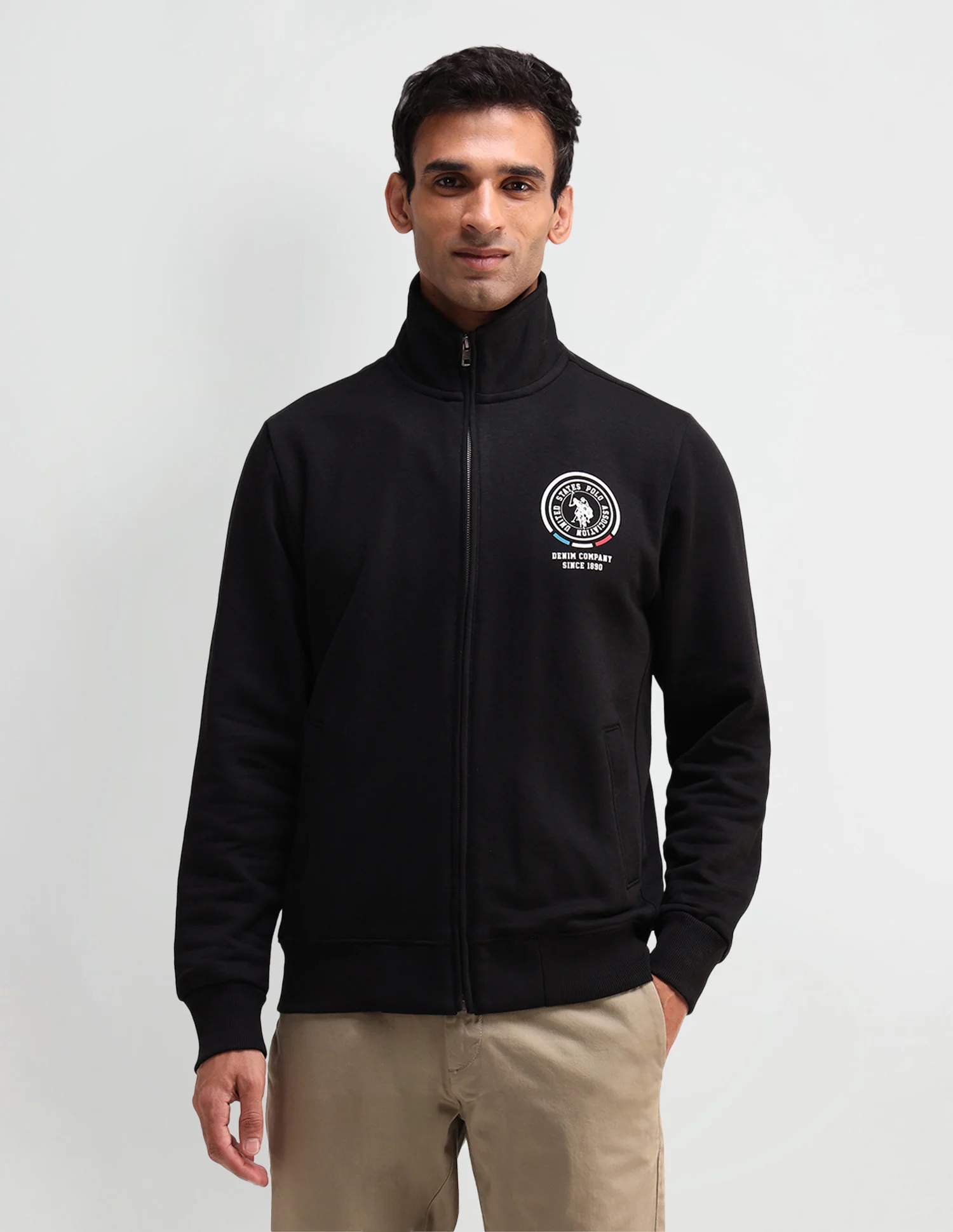 Solid High Neck Sweatshirt - Image 6