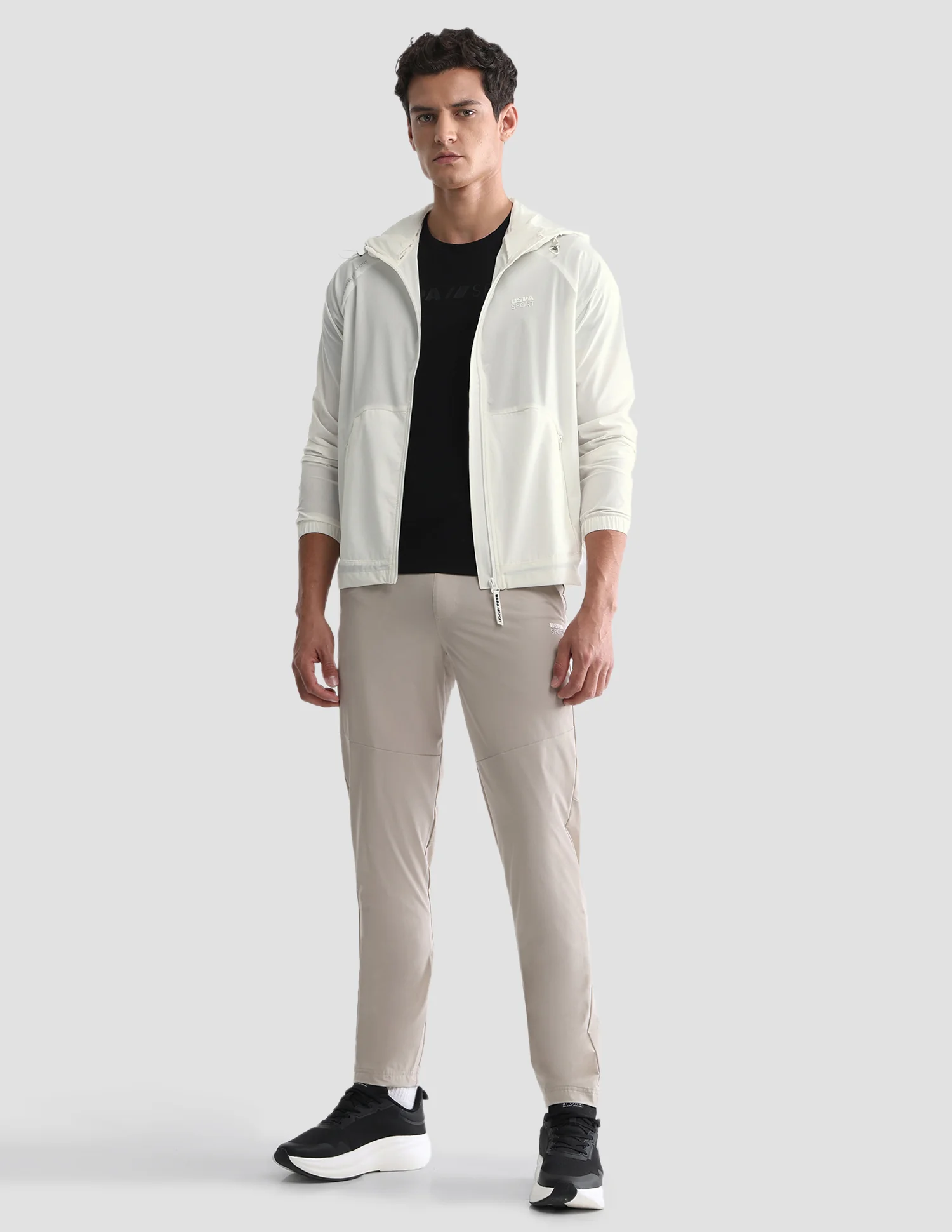 Solid Hooded Active Jacket - Image 3