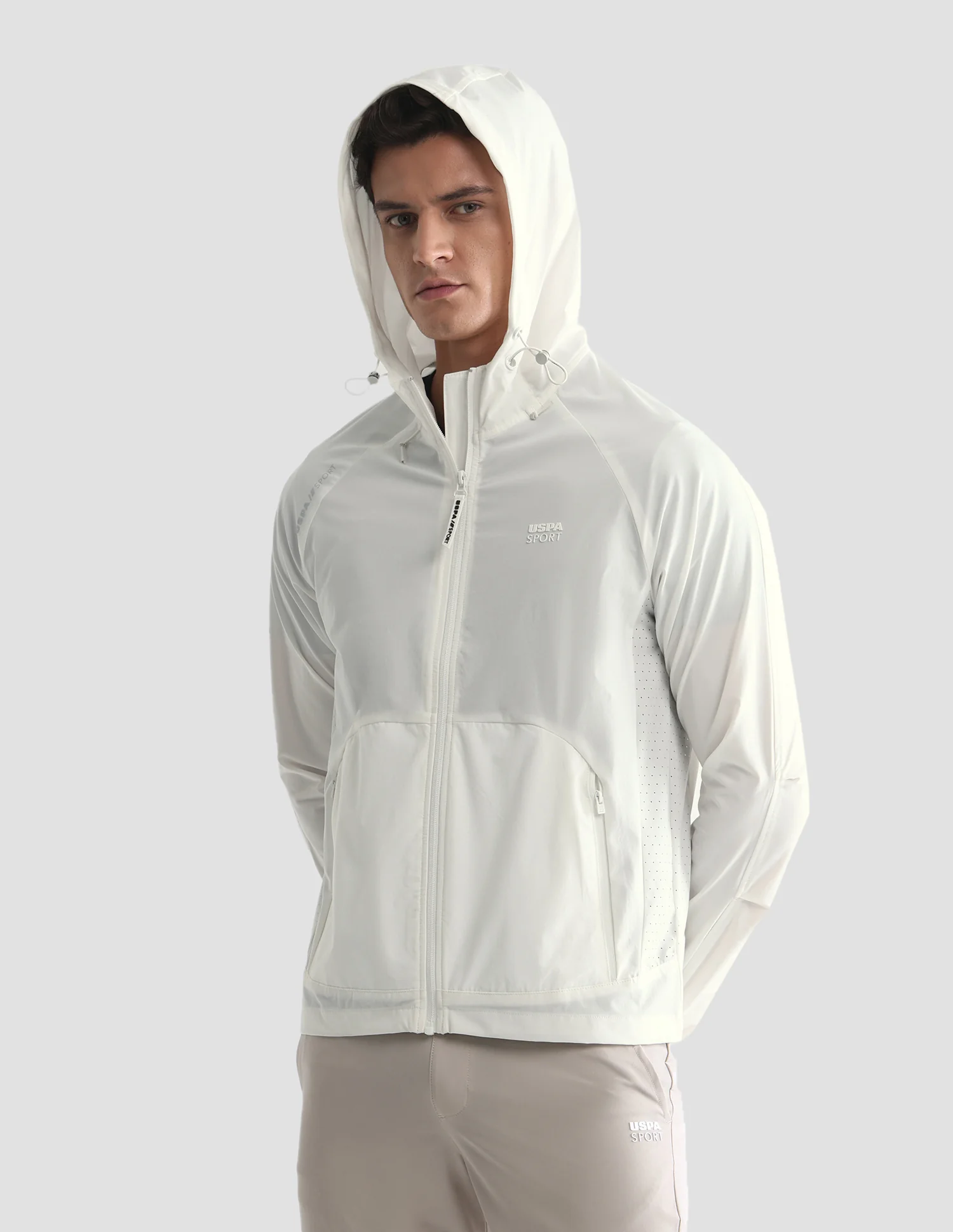 Solid Hooded Active Jacket - Image 4