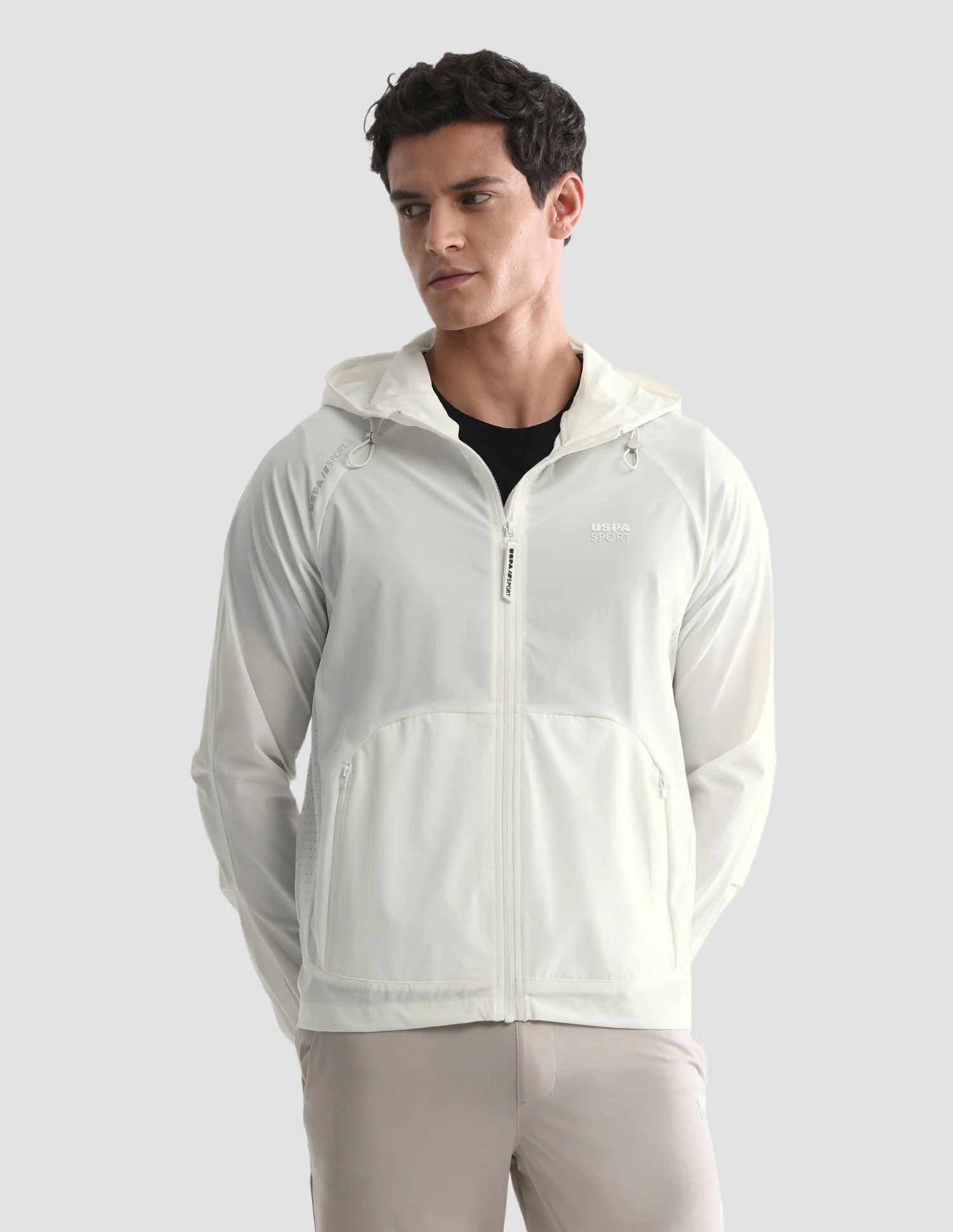 Solid Hooded Active Jacket - Image 6