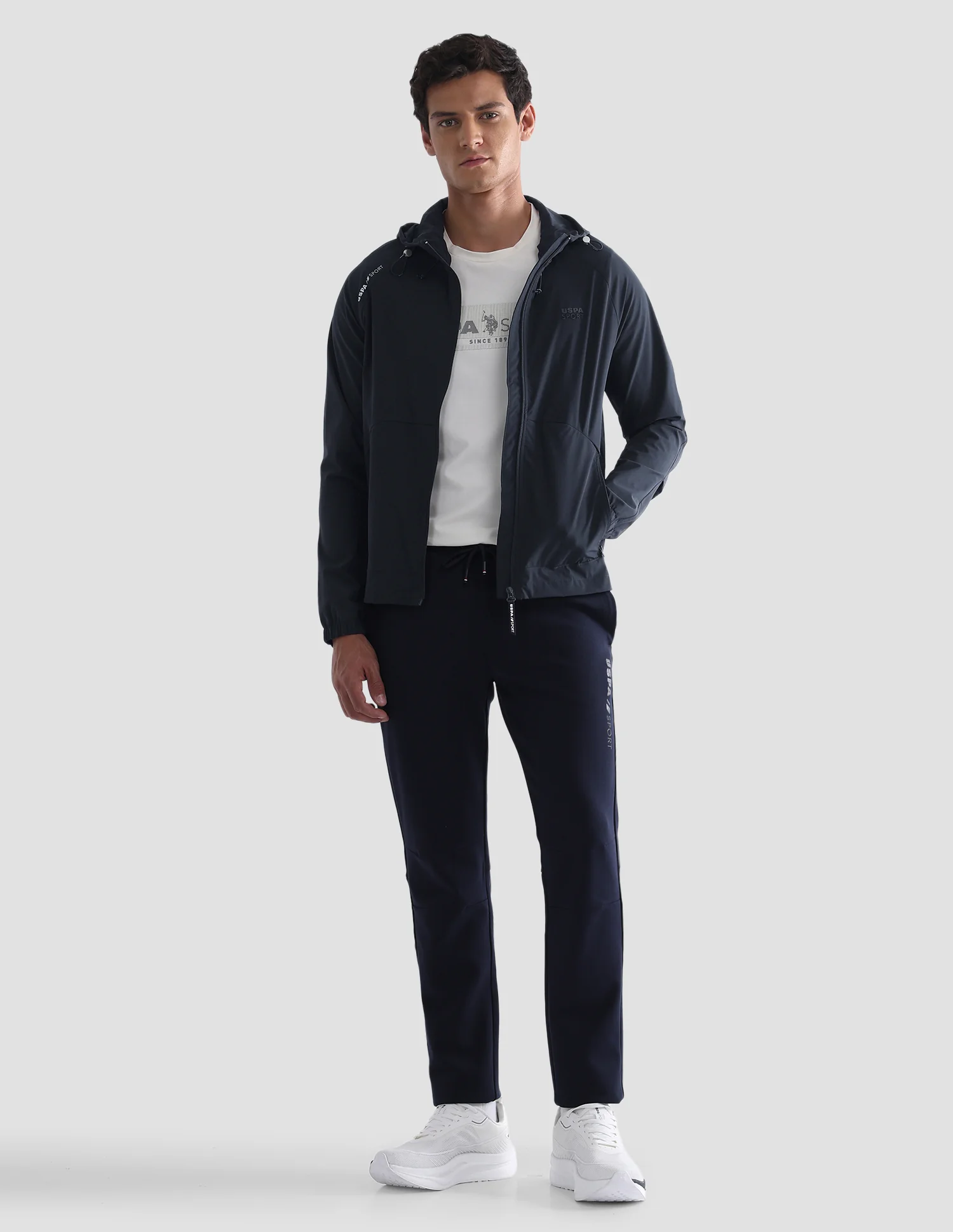 Solid Hooded Active Jacket - Image 3