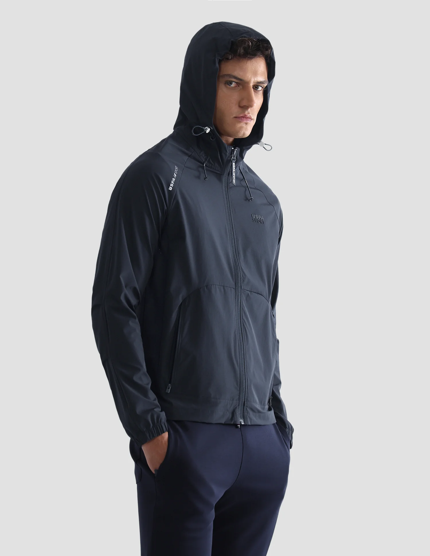 Solid Hooded Active Jacket - Image 4