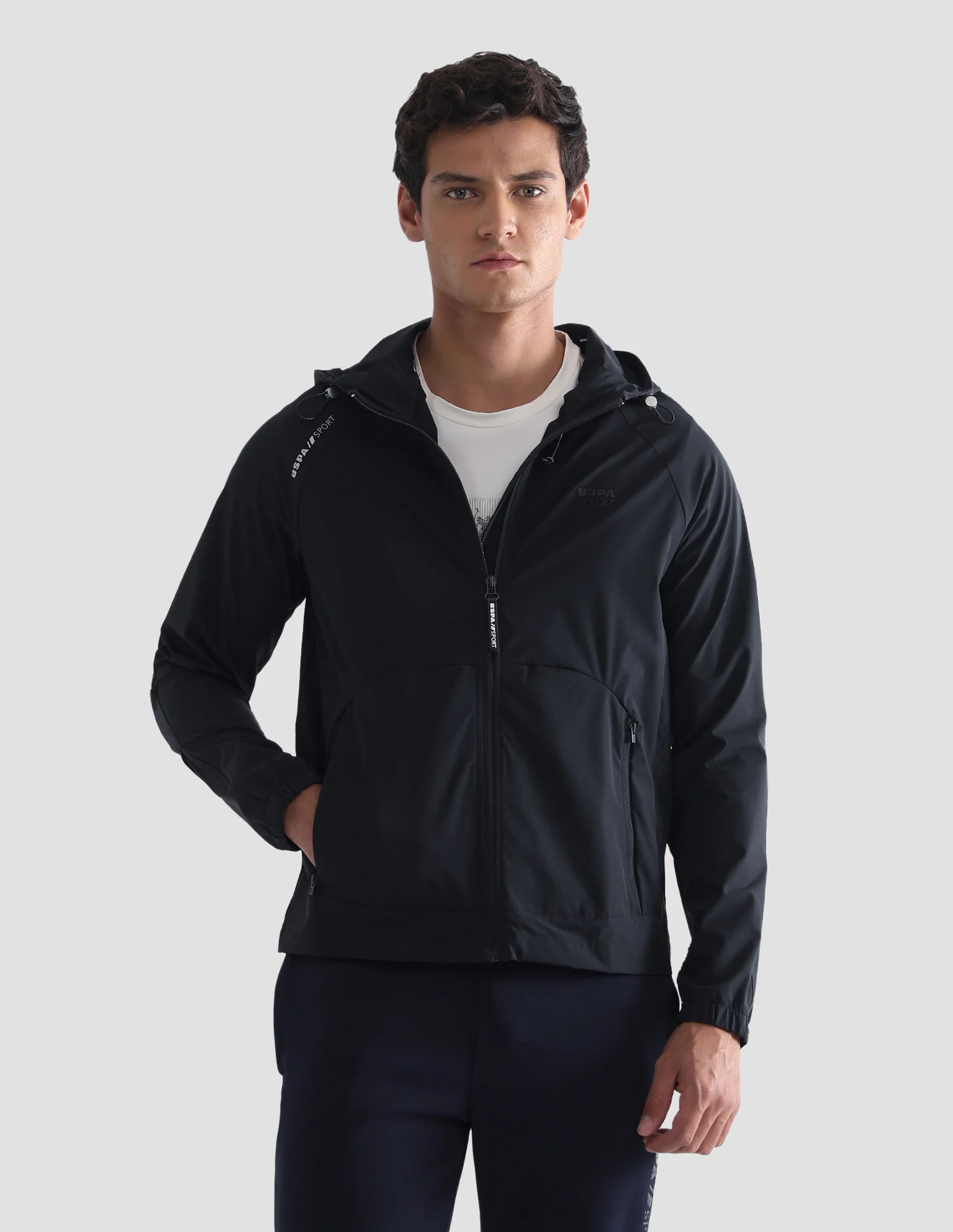 Solid Hooded Active Jacket - Image 6