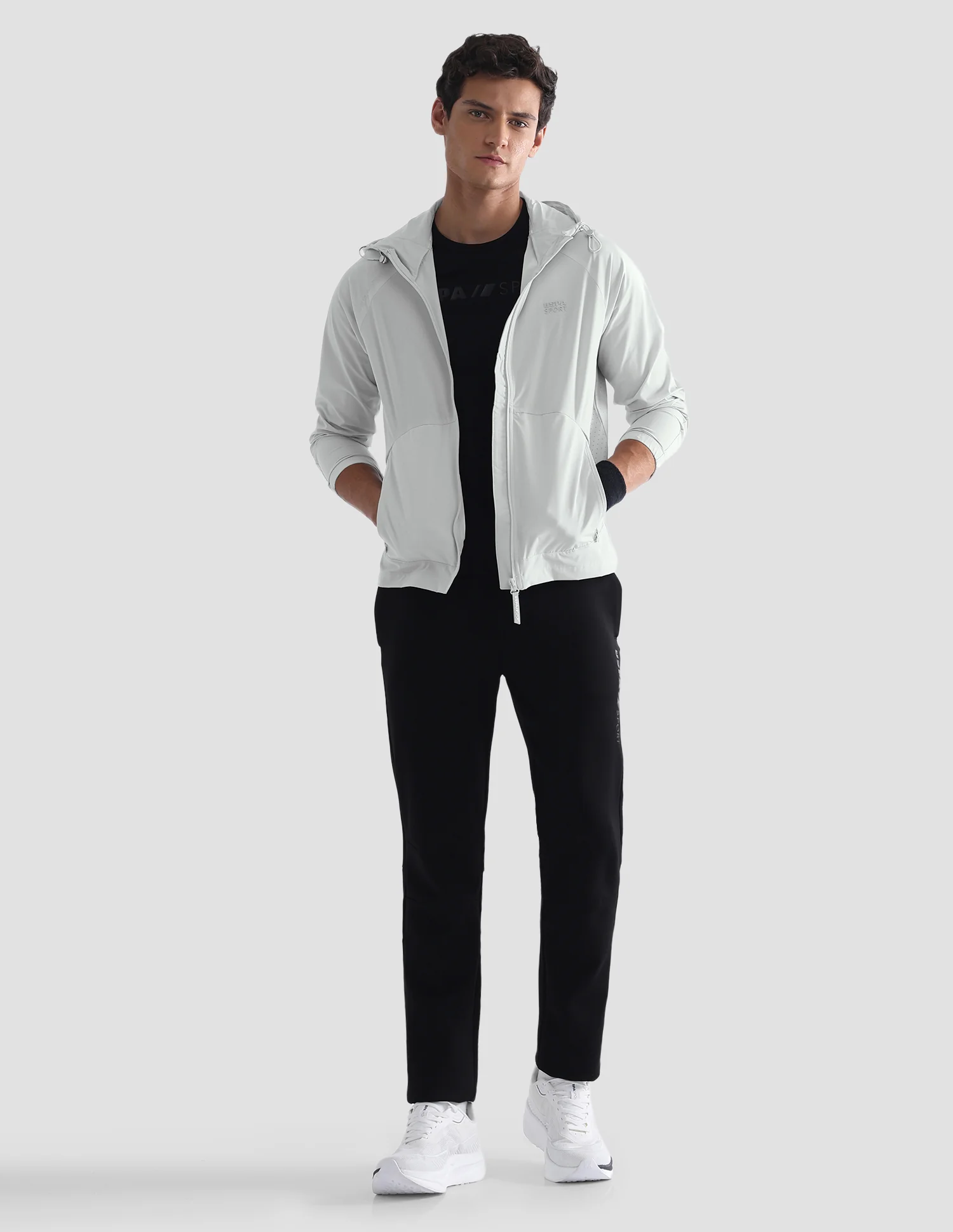 Solid Hooded Active Jacket - Image 3
