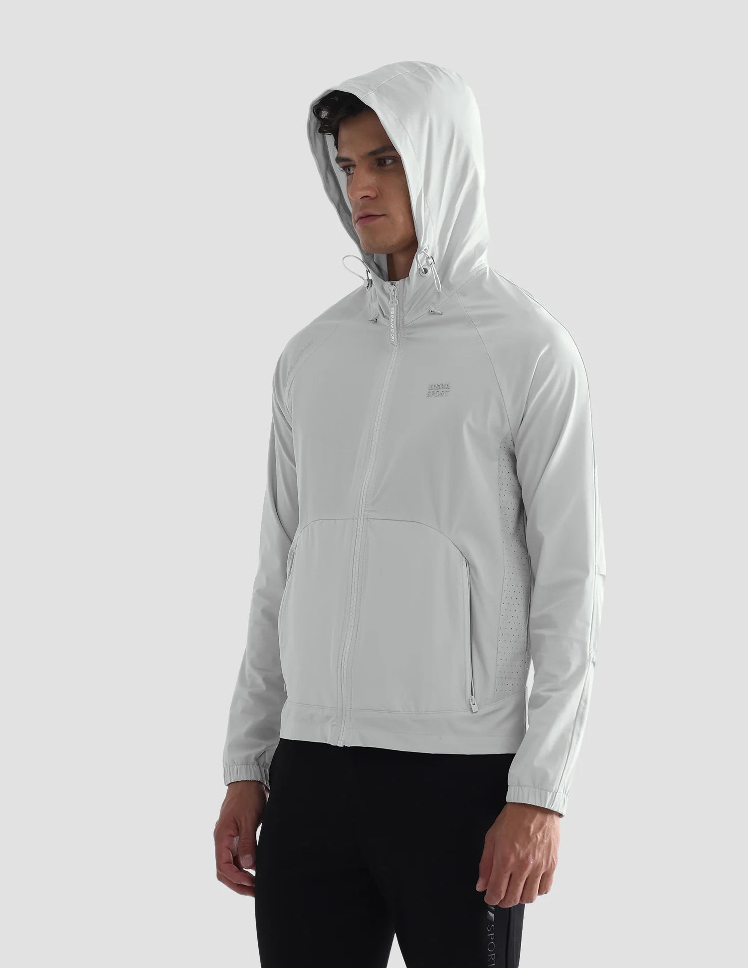 Solid Hooded Active Jacket - Image 4