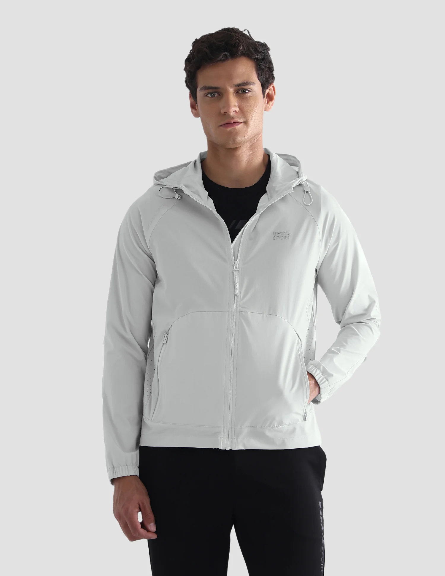 Solid Hooded Active Jacket - Image 6