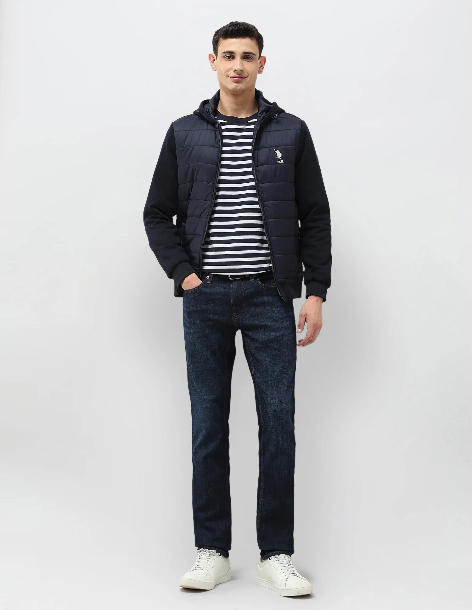 Solid Hooded Puffer Jacket - Image 3