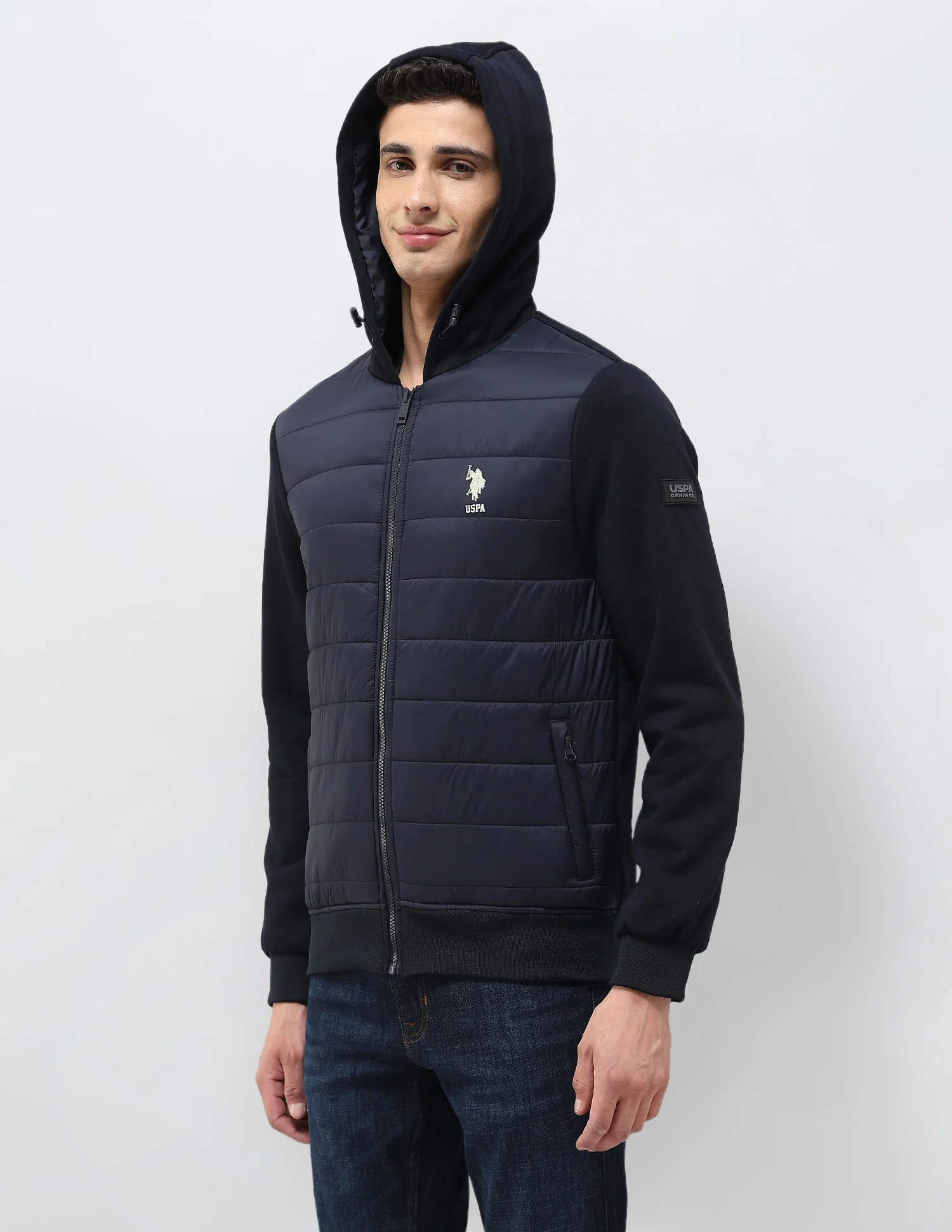 Solid Hooded Puffer Jacket - Image 4