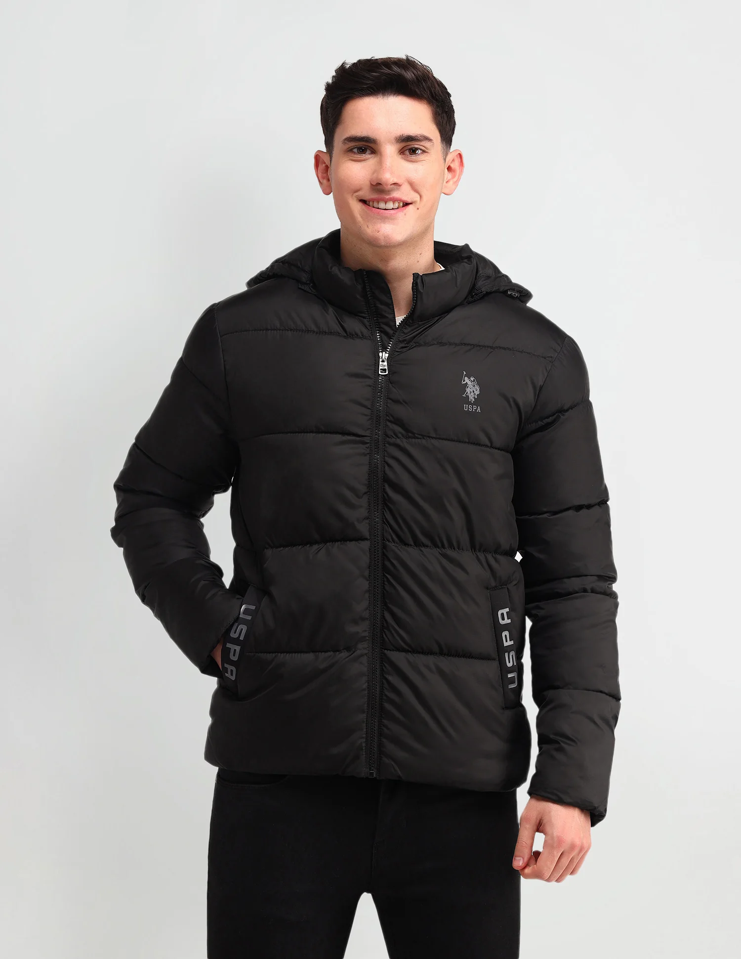 Solid Hooded Puffer Jacket - Image 6