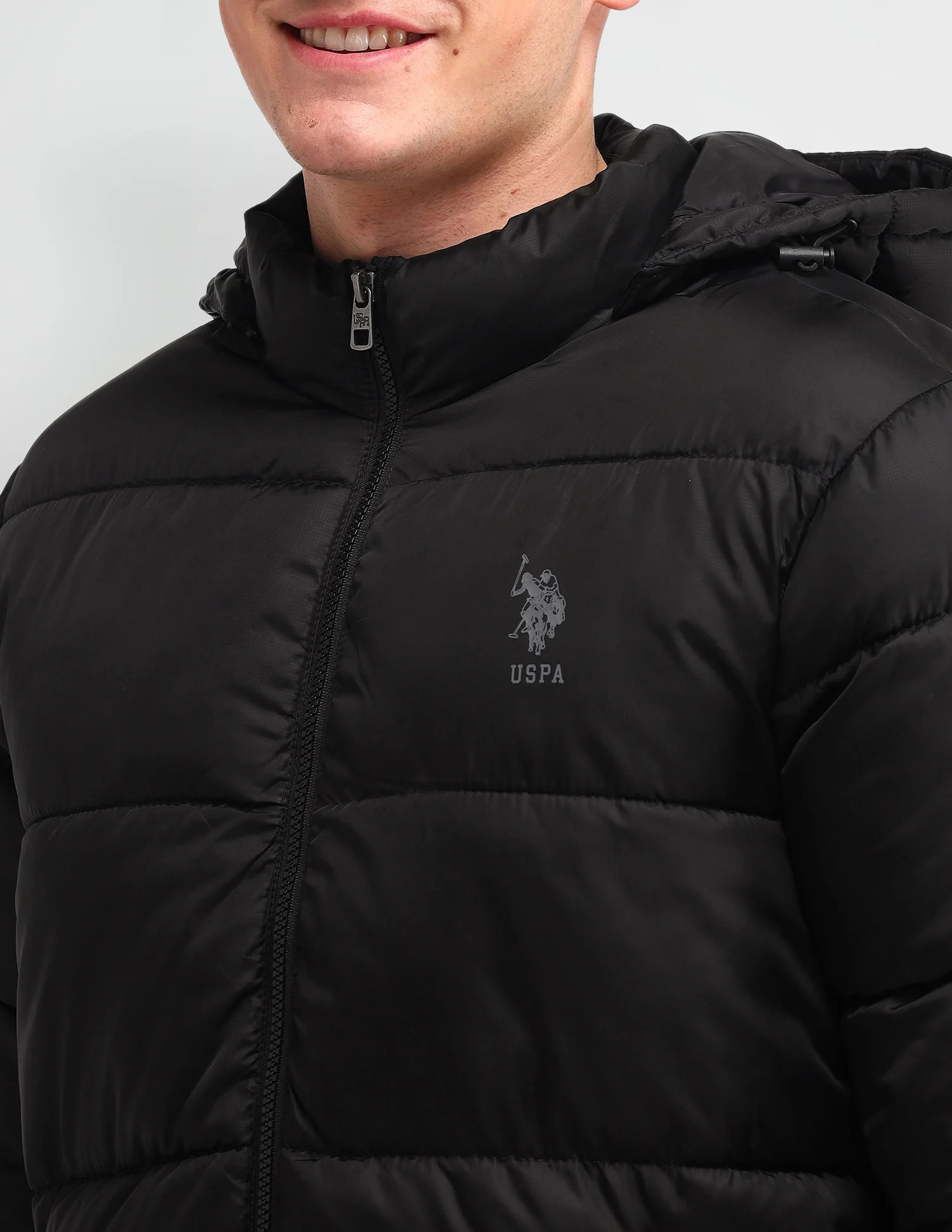 Solid Hooded Puffer Jacket - Image 7