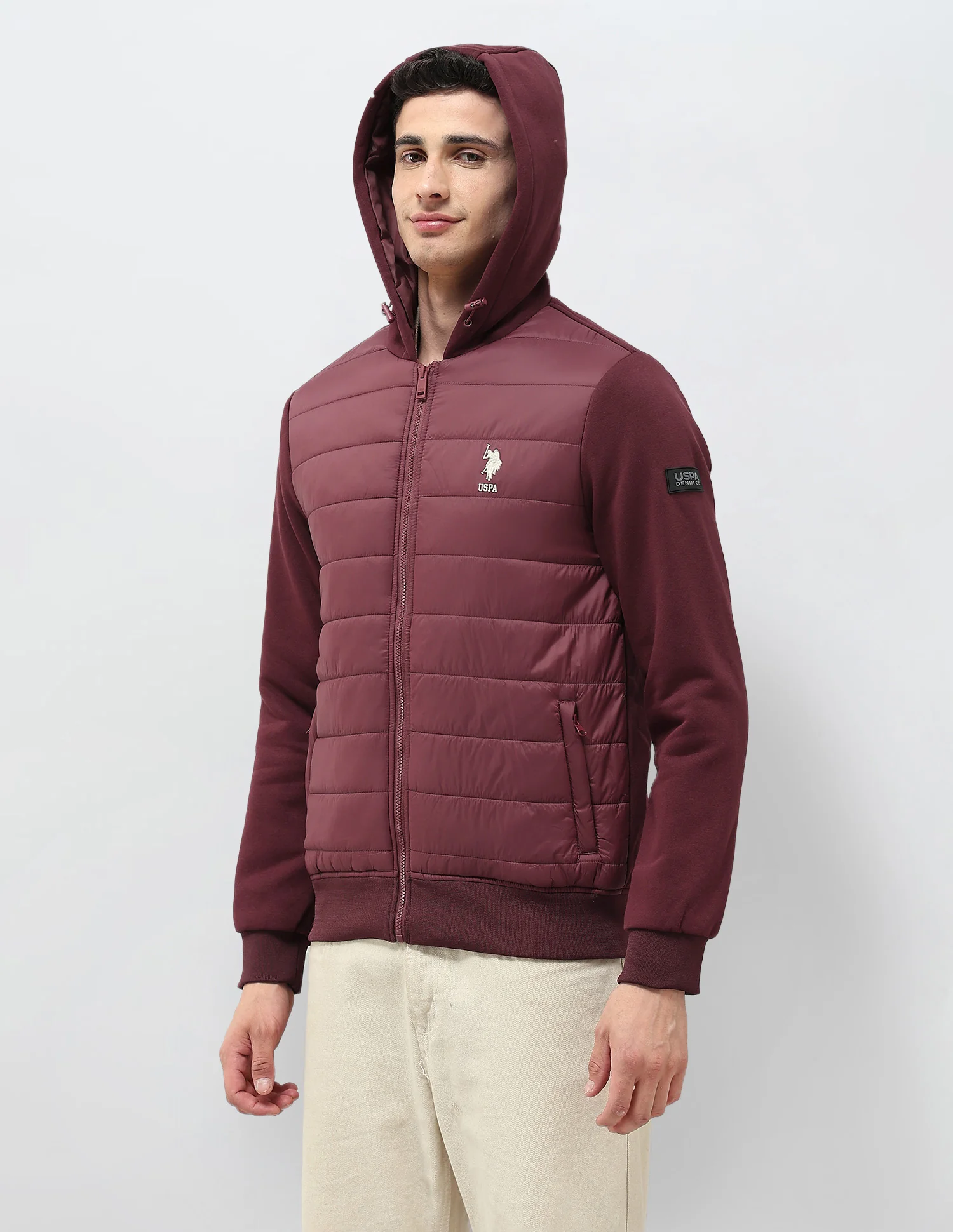 Solid Hooded Puffer Jacket - Image 4