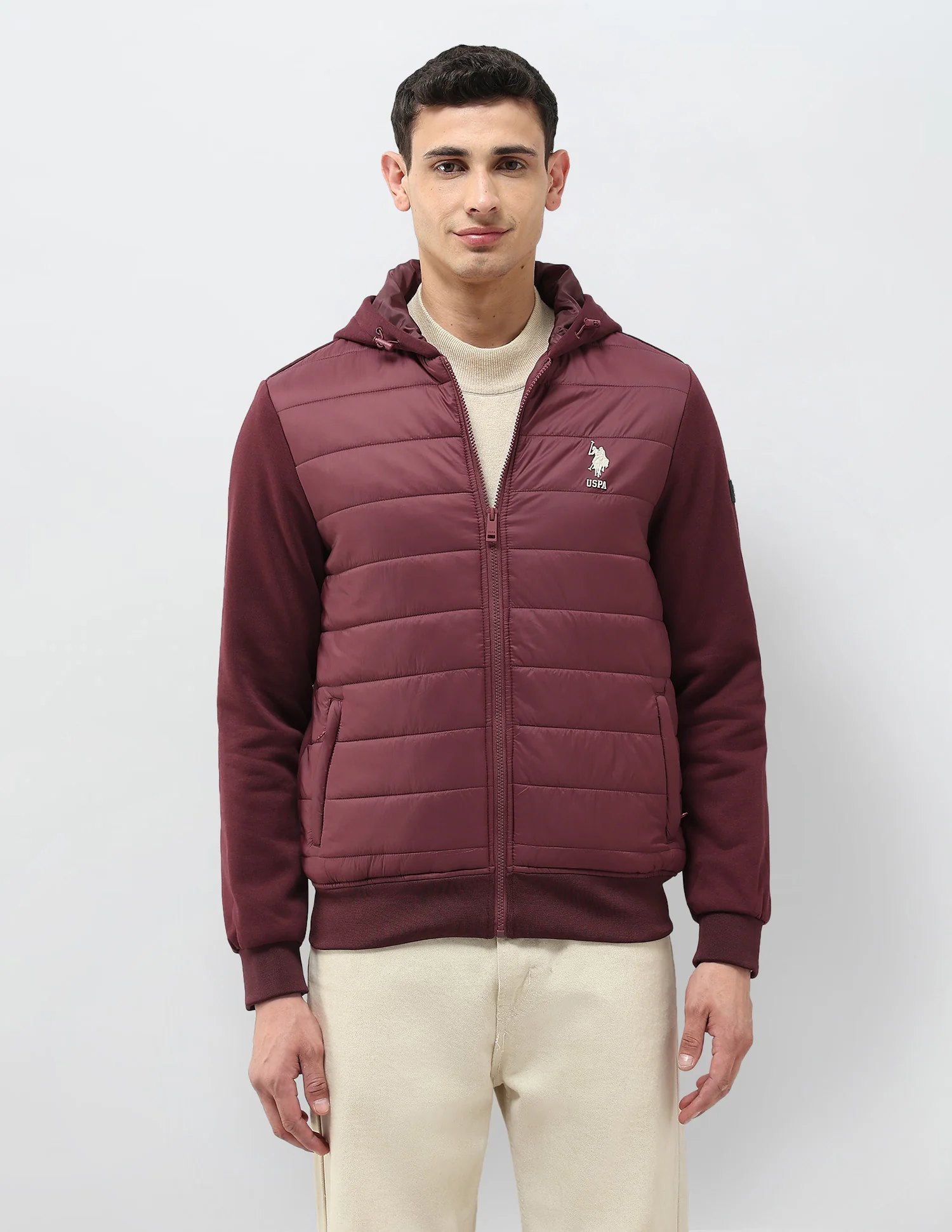 Solid Hooded Puffer Jacket - Image 6