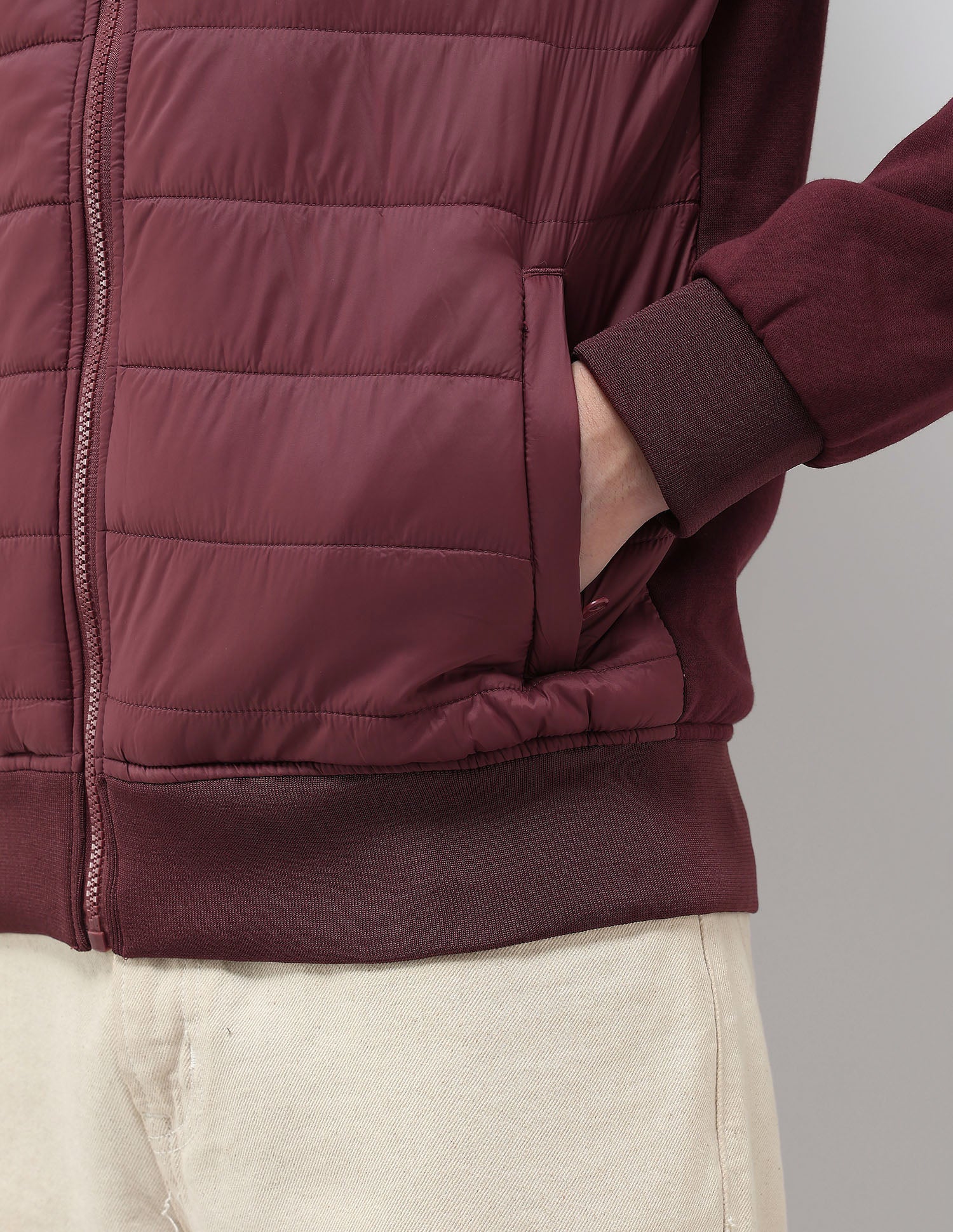 Solid Hooded Puffer Jacket - Image 8