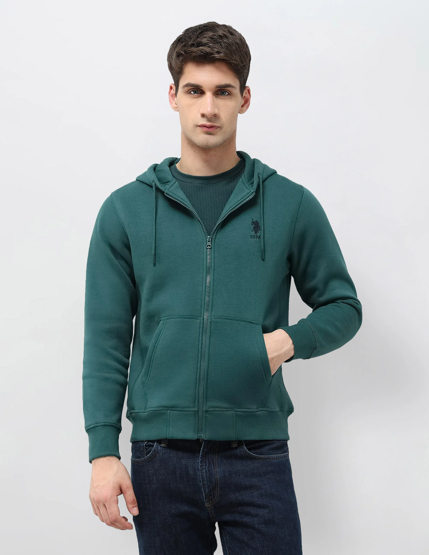 Solid Hooded Sweatshirt - Image 6