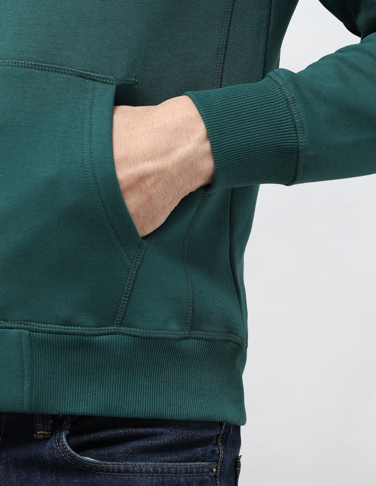 Solid Hooded Sweatshirt - Image 8