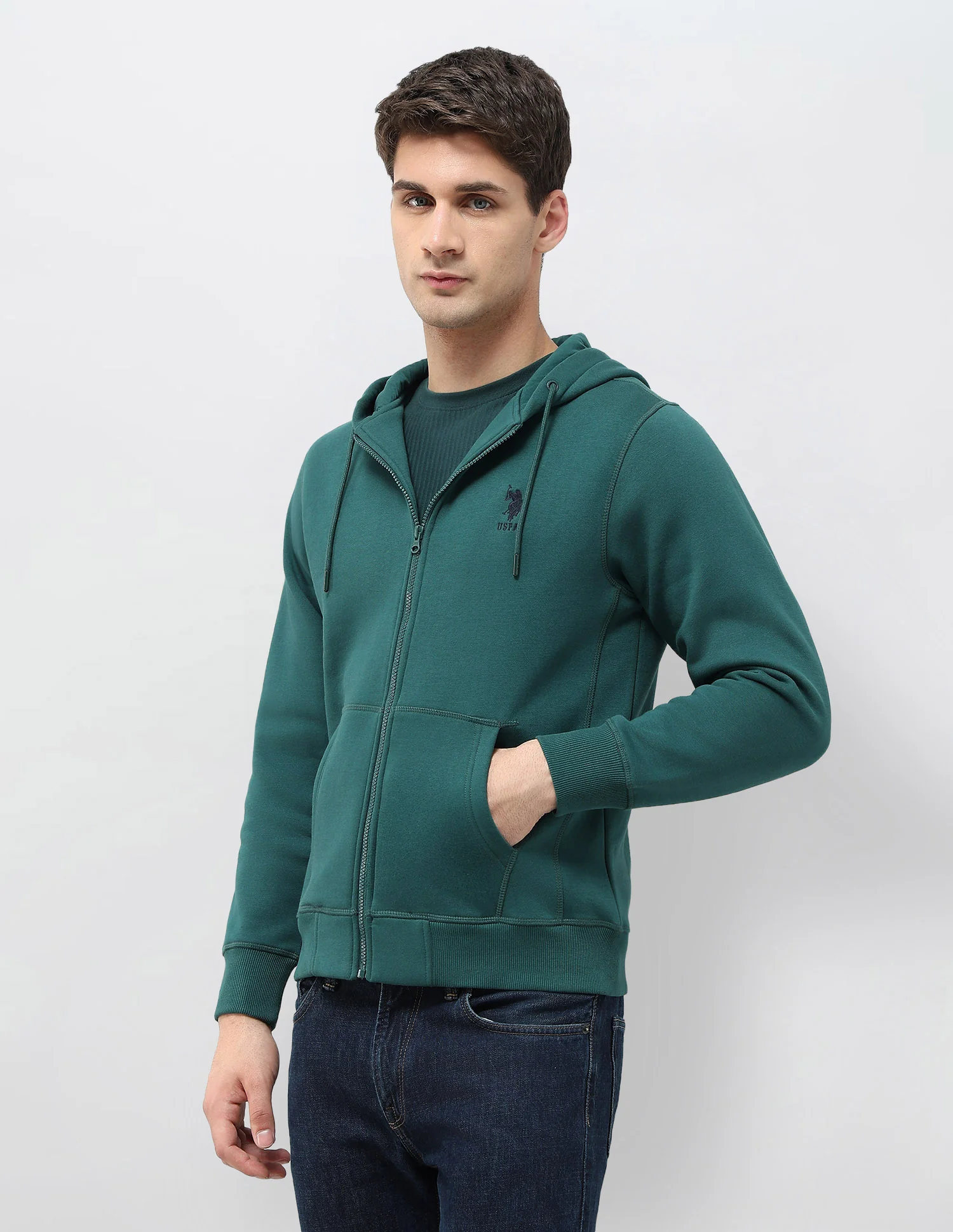 Solid Hooded Sweatshirt - Image 9