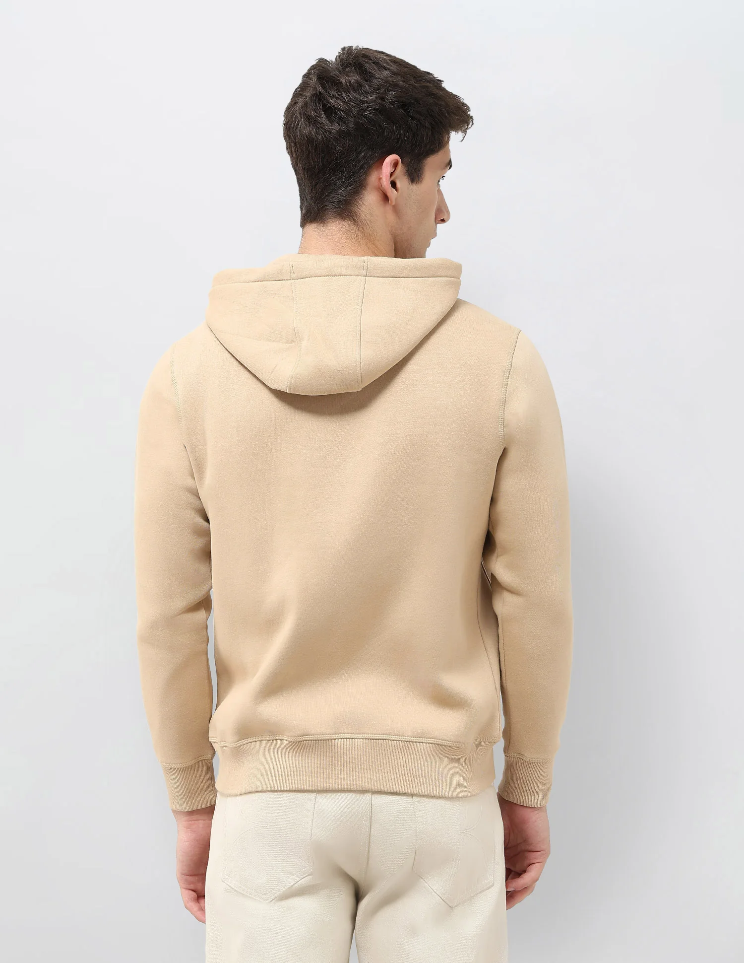 Solid Hooded Sweatshirt - Image 5