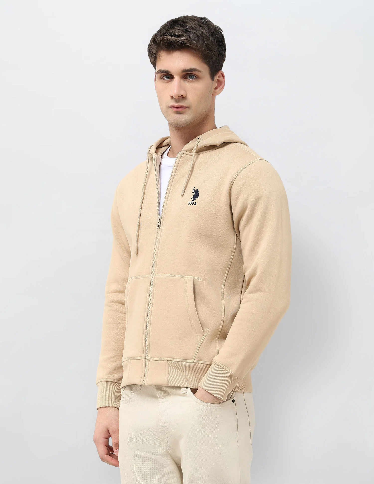 Solid Hooded Sweatshirt - Image 9