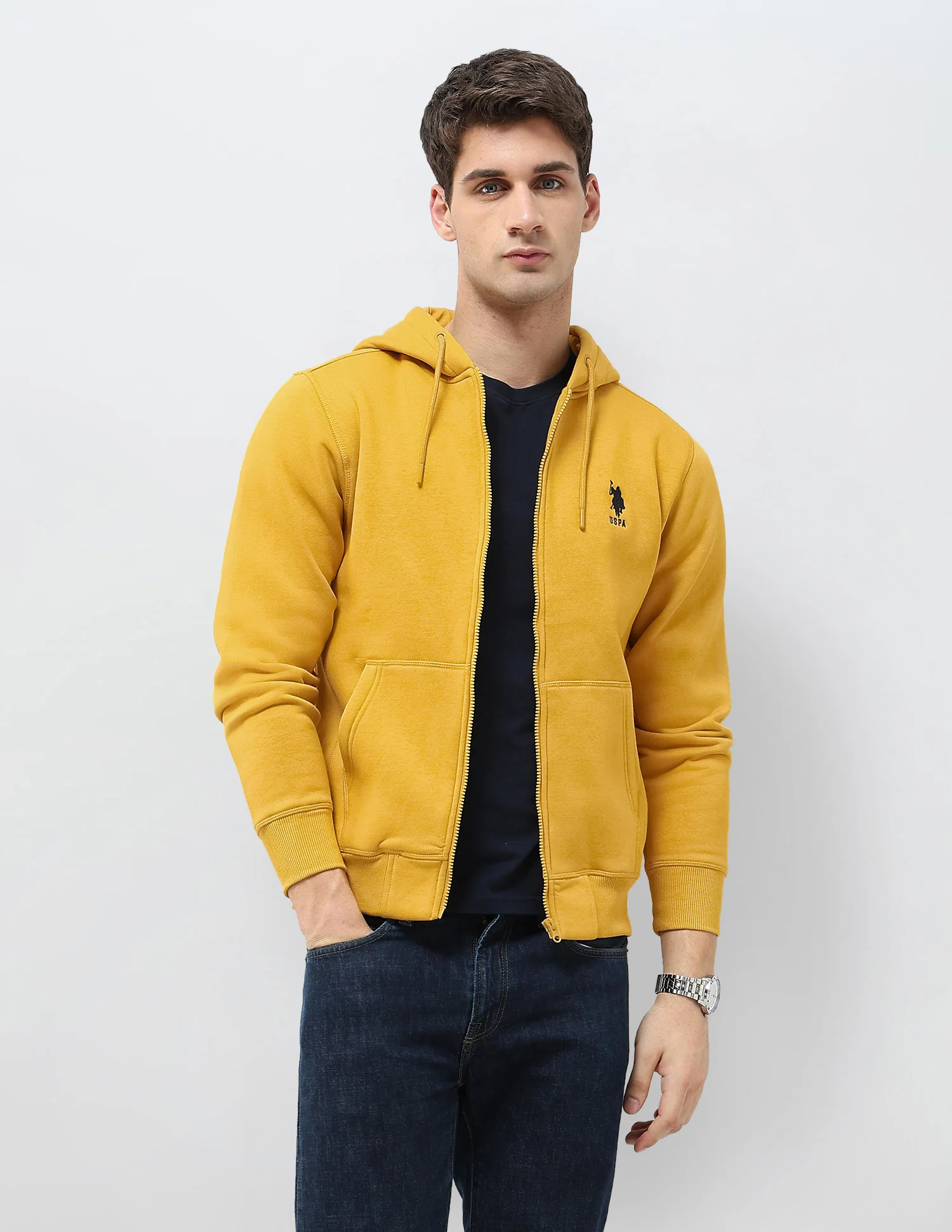 Solid Hooded Sweatshirt
