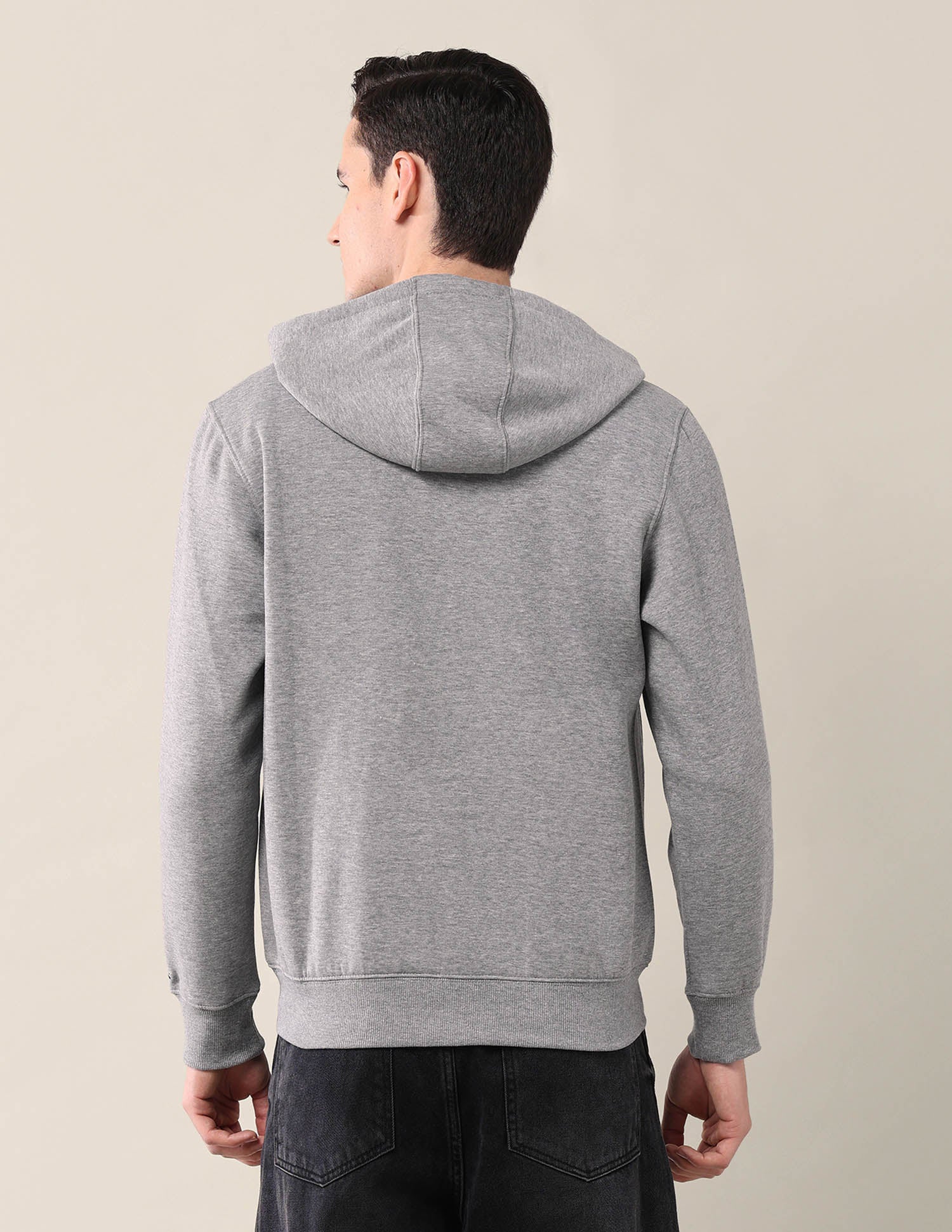 Solid Hooded Sweatshirt - Image 5