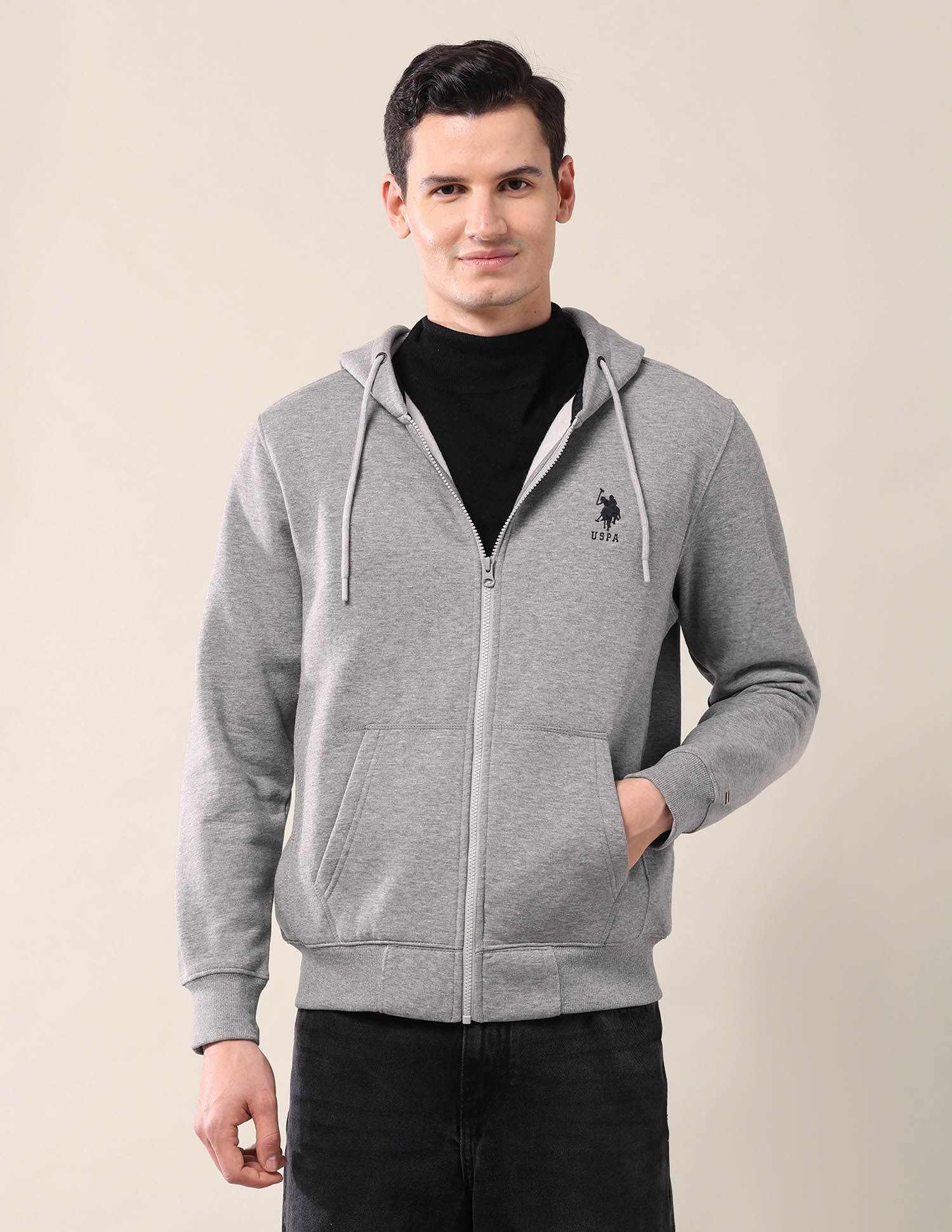 Solid Hooded Sweatshirt - Image 6