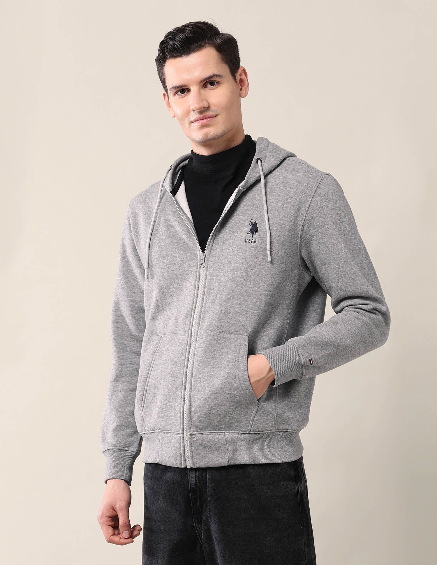Solid Hooded Sweatshirt - Image 8
