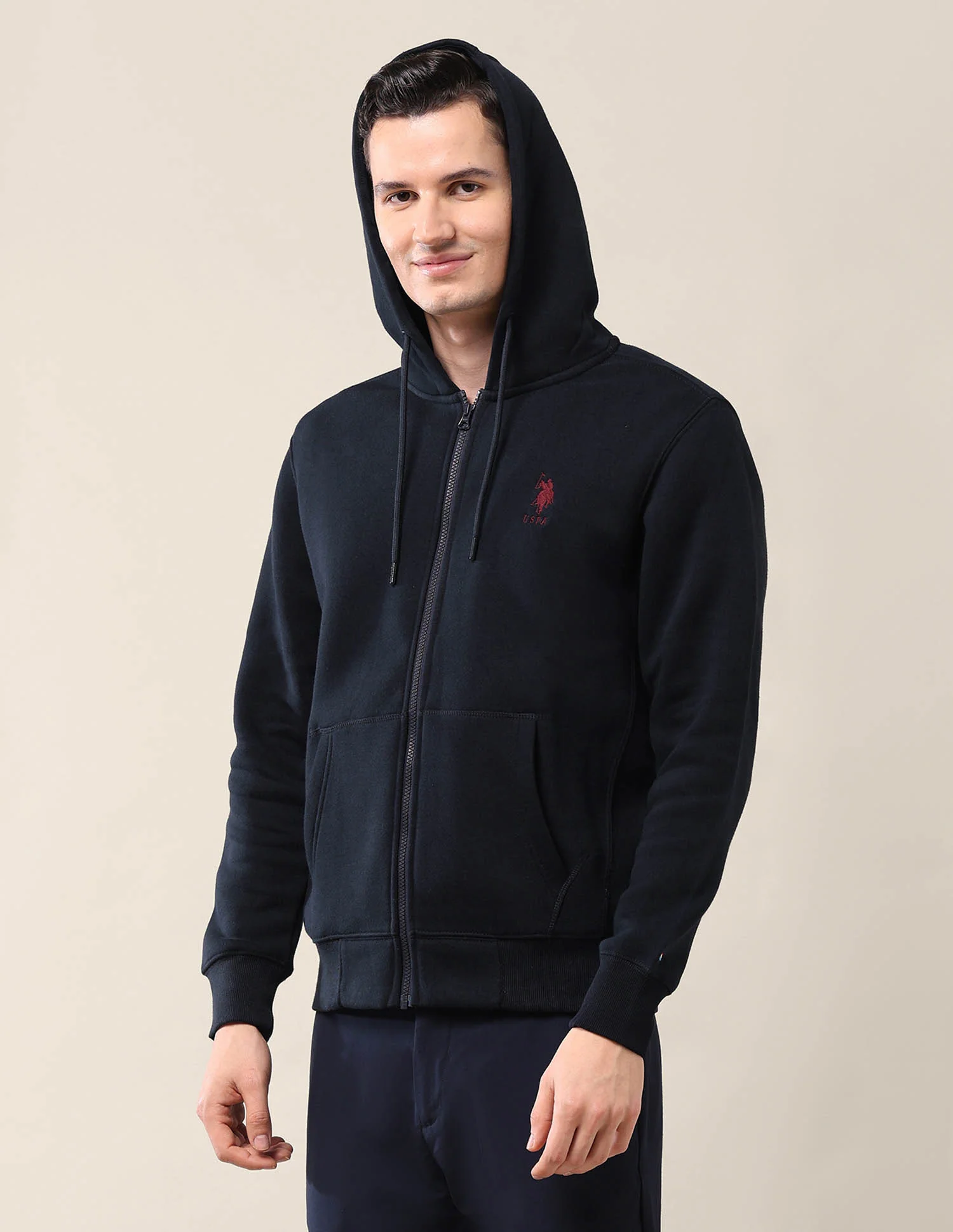 Solid Hooded Sweatshirt - Image 4