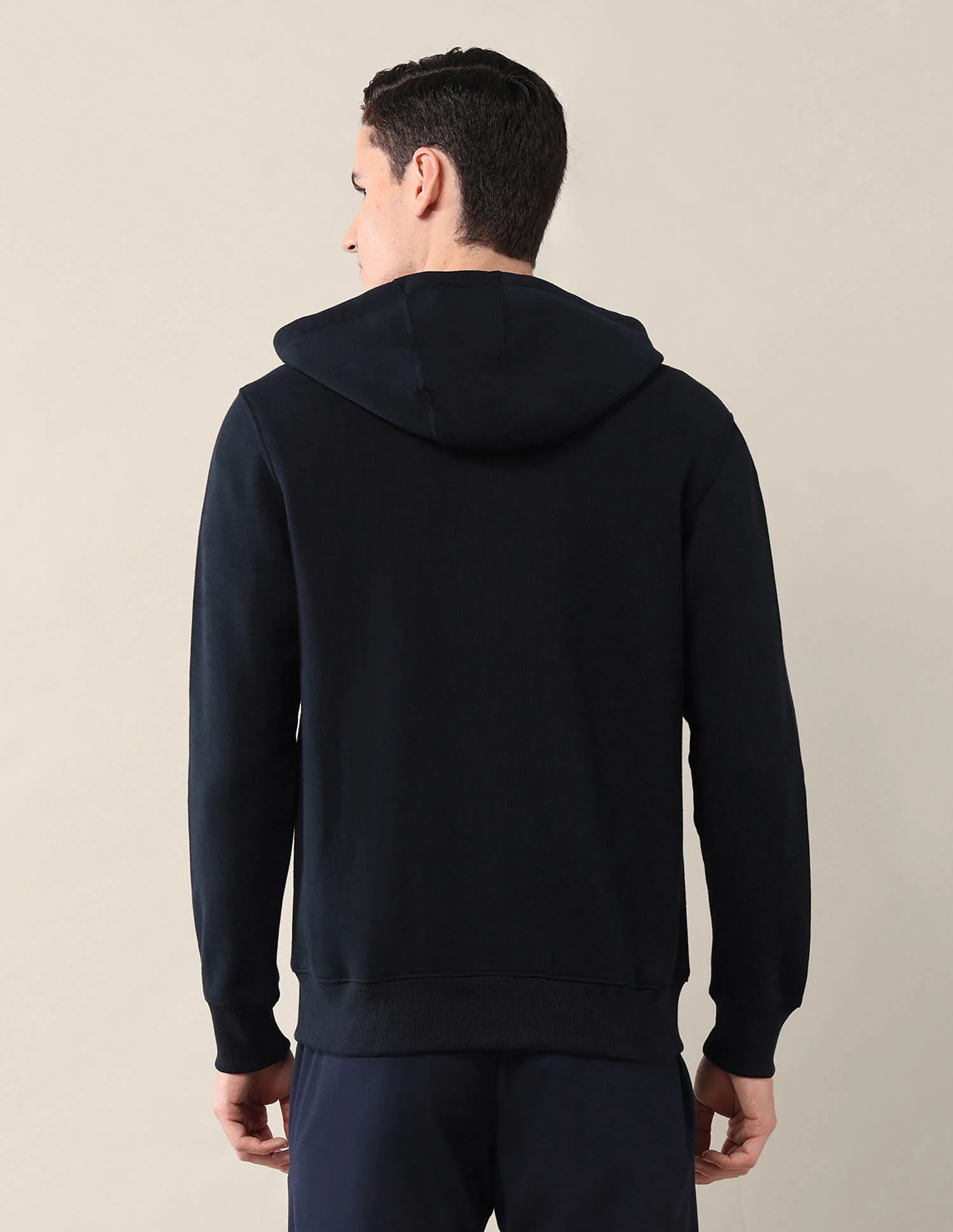 Solid Hooded Sweatshirt - Image 5