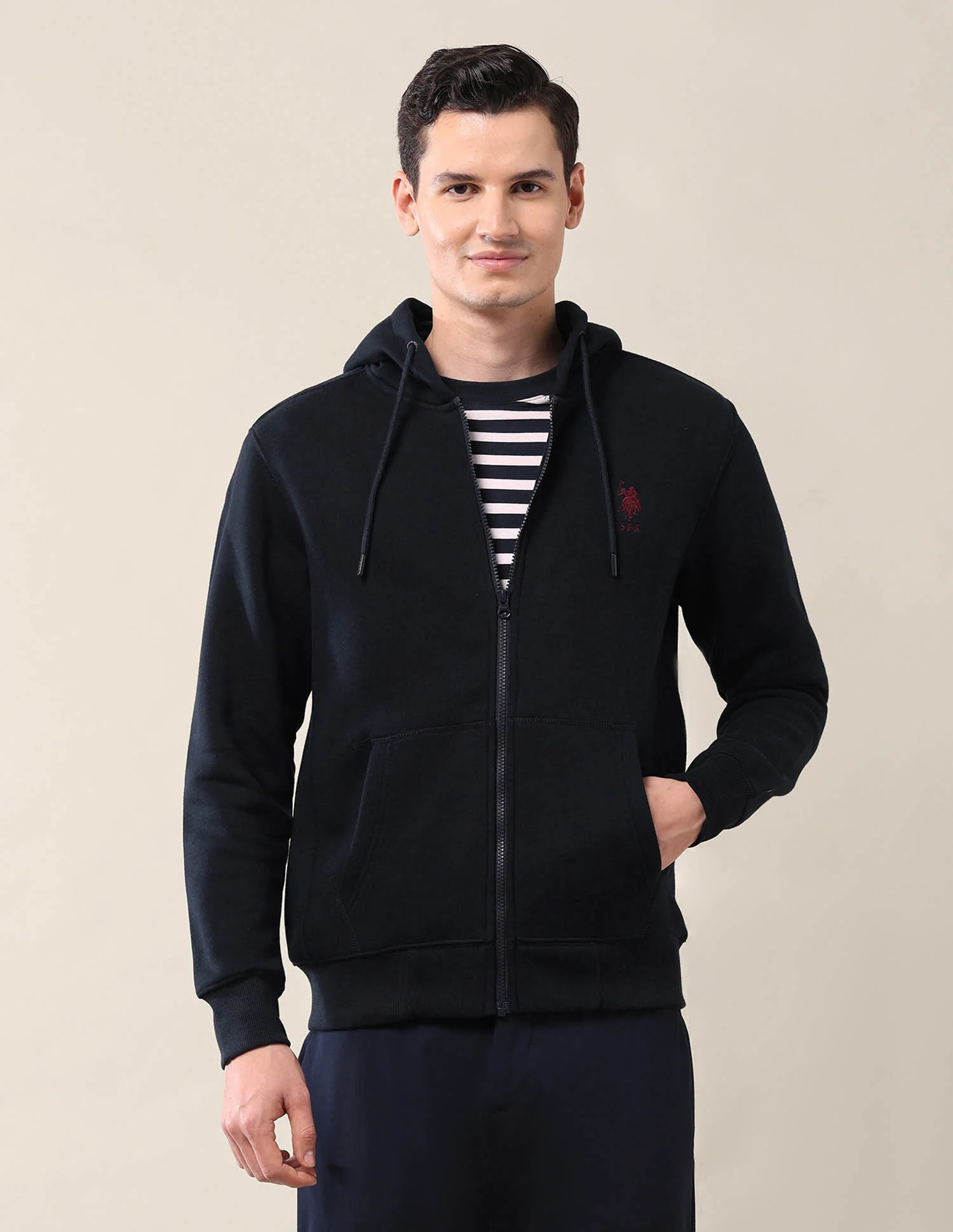 Solid Hooded Sweatshirt - Image 6
