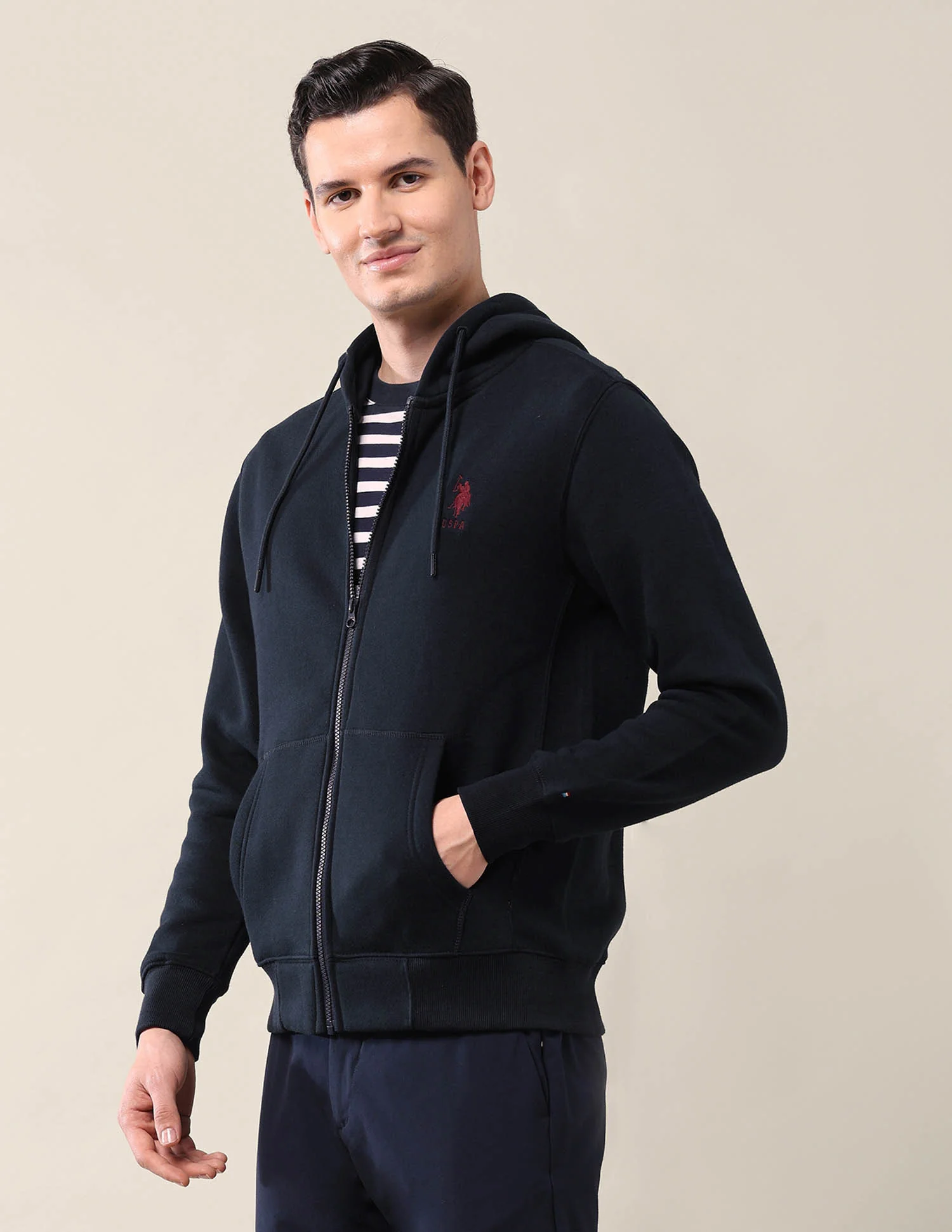 Solid Hooded Sweatshirt - Image 8