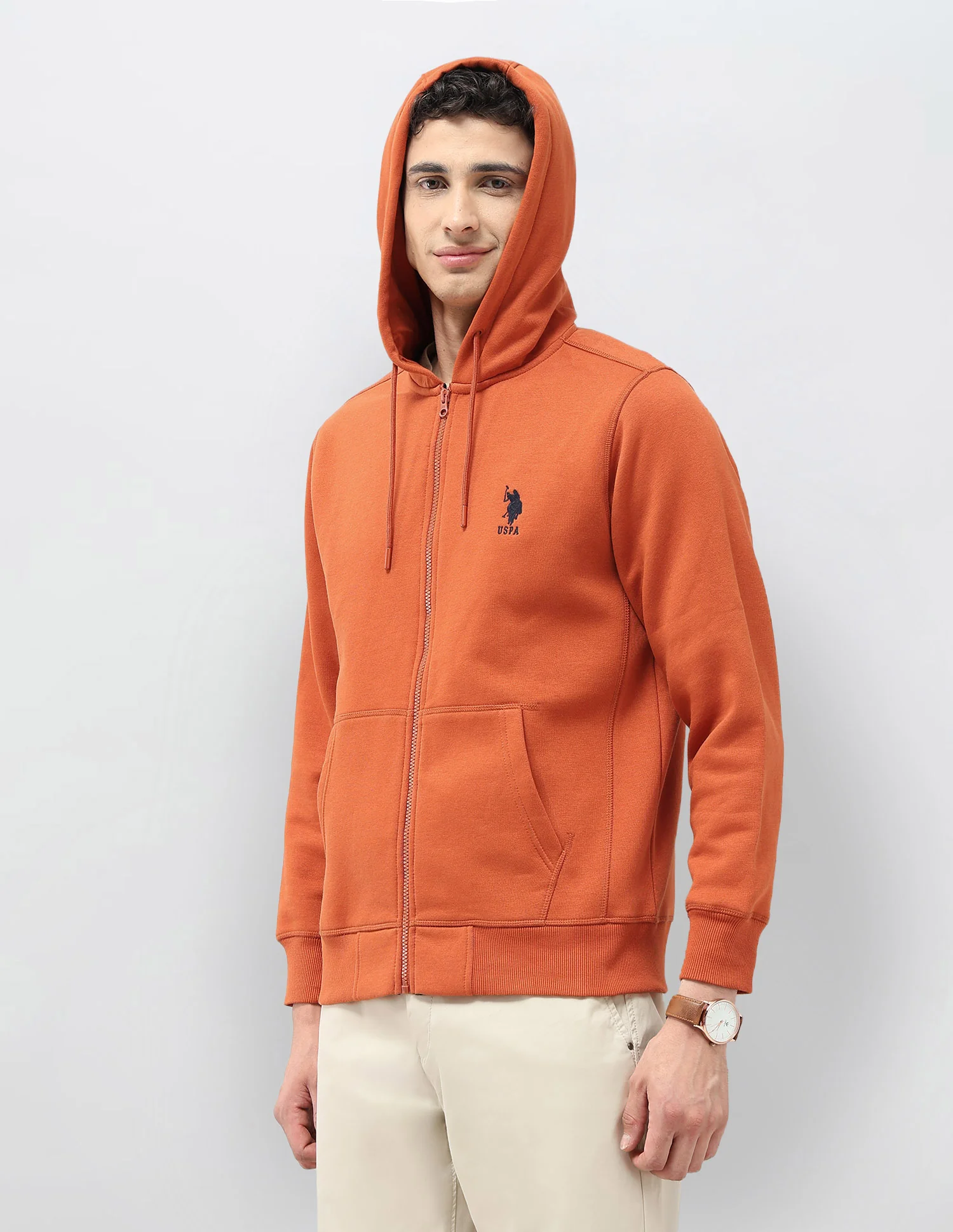 Solid Hooded Sweatshirt - Image 4