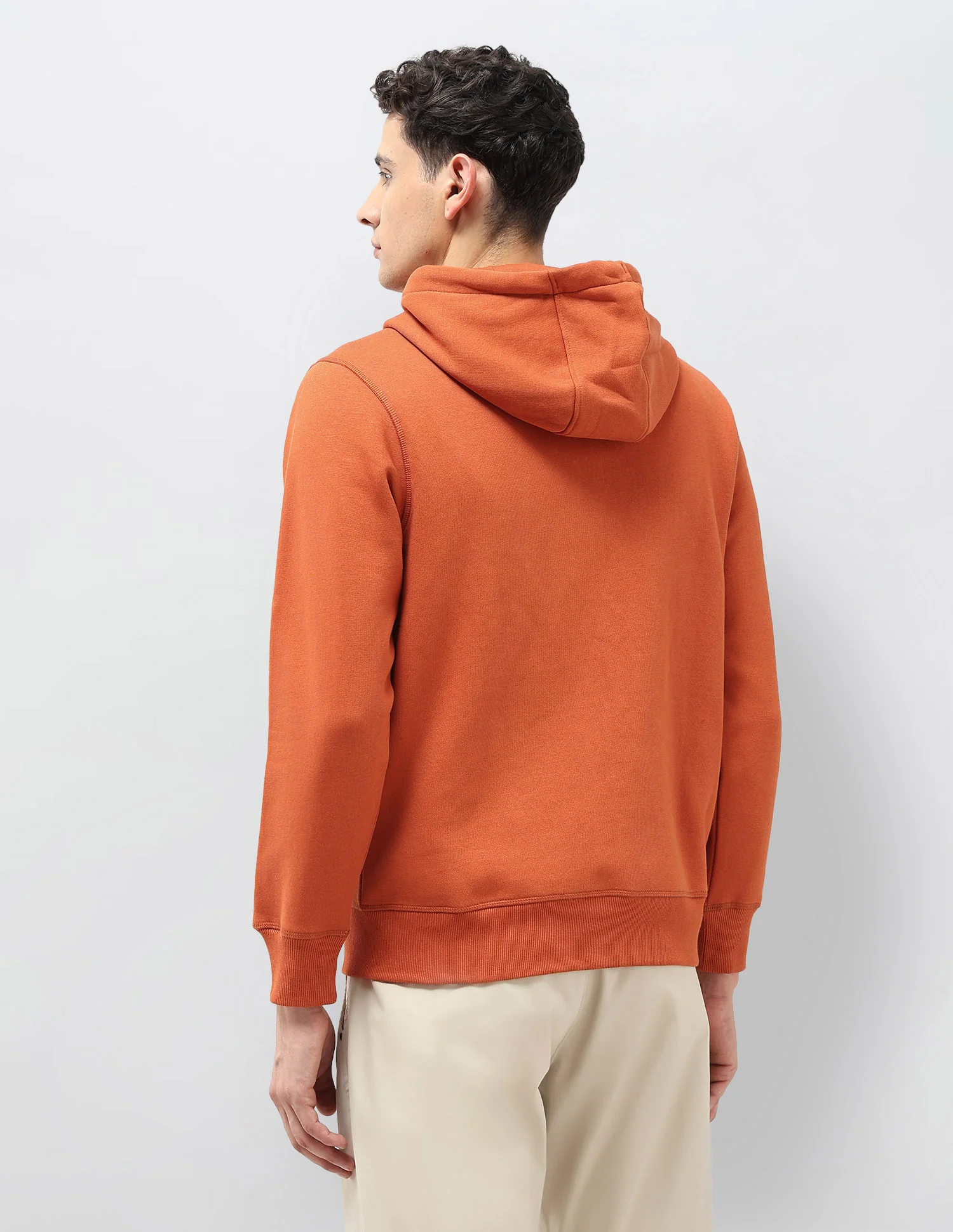 Solid Hooded Sweatshirt - Image 5