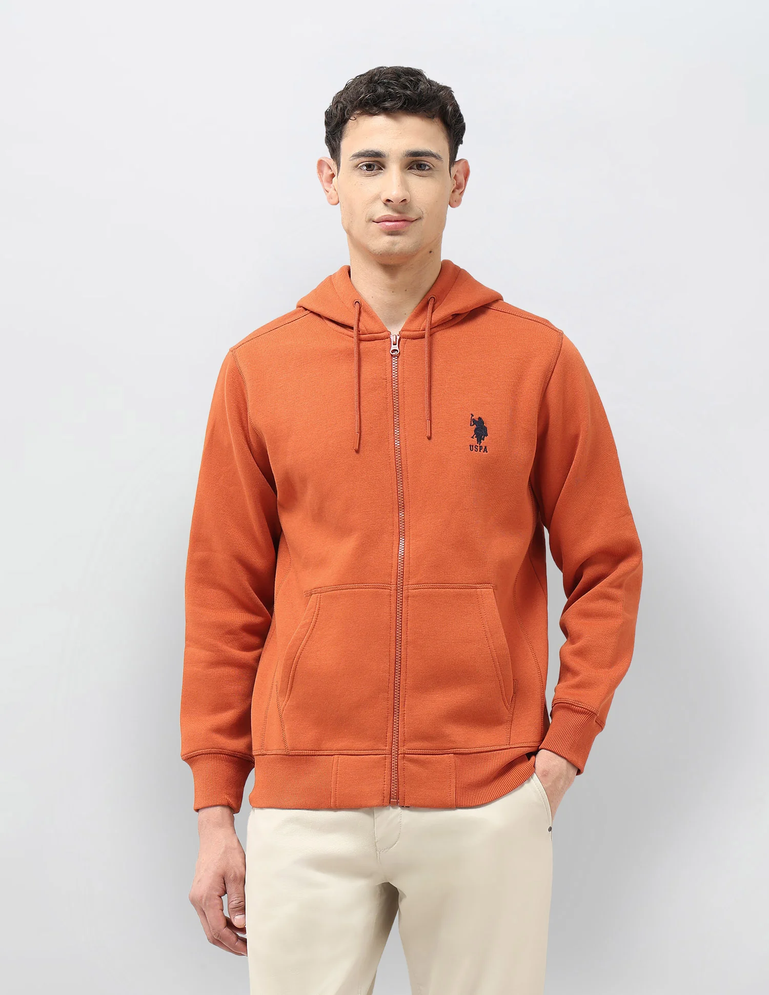 Solid Hooded Sweatshirt - Image 6