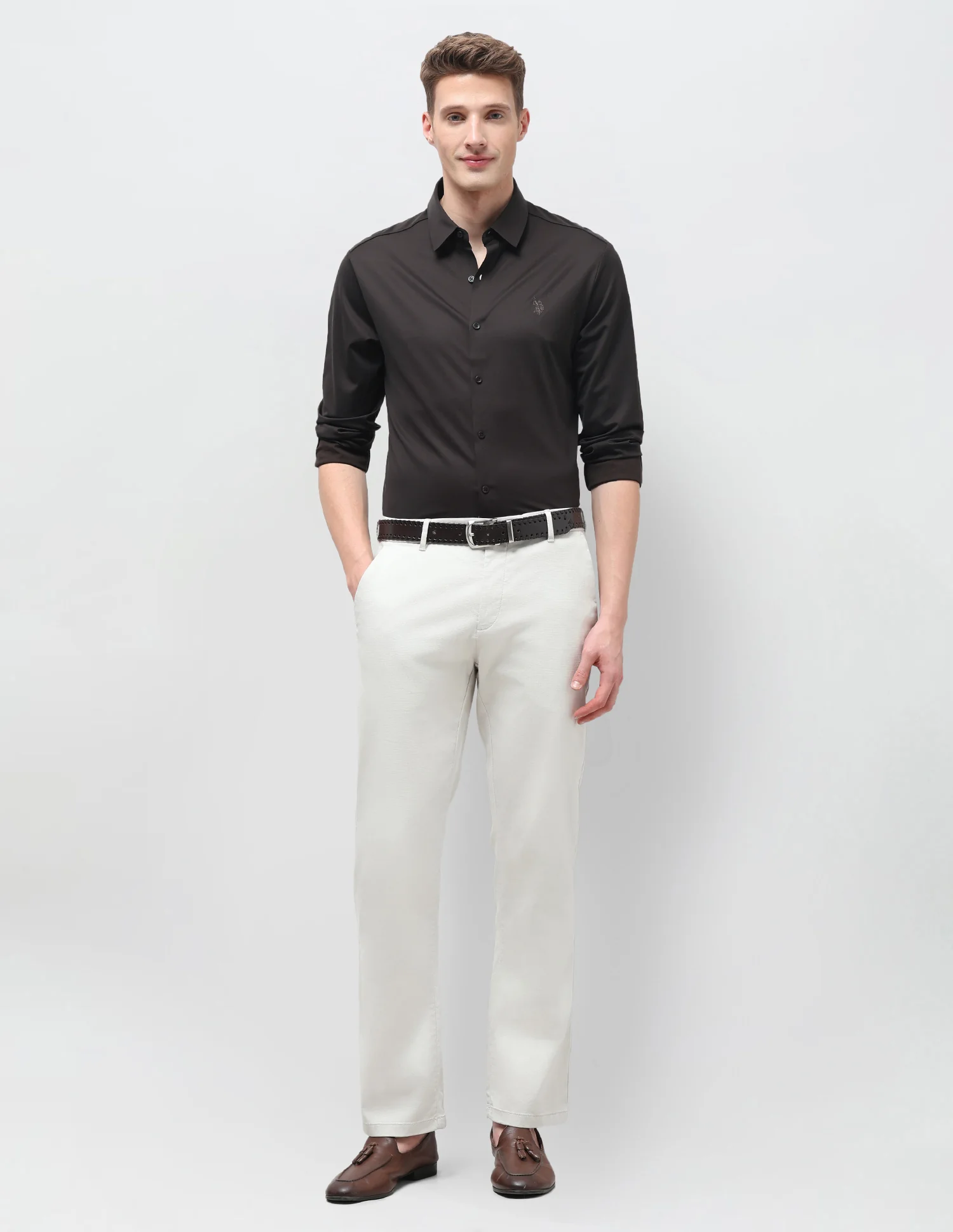 Solid Knitted Shirt - Image 3