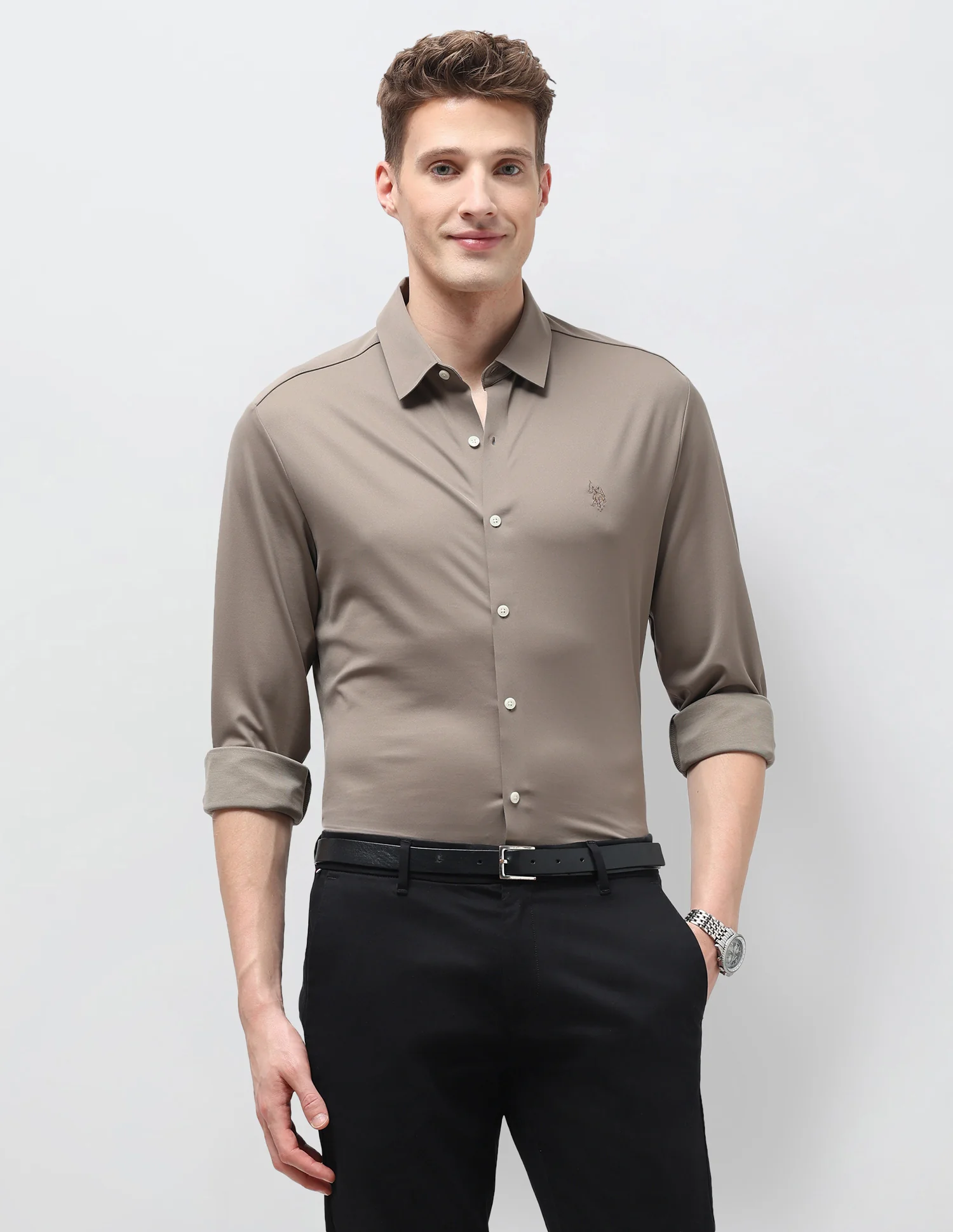 Solid Knitted Shirt
