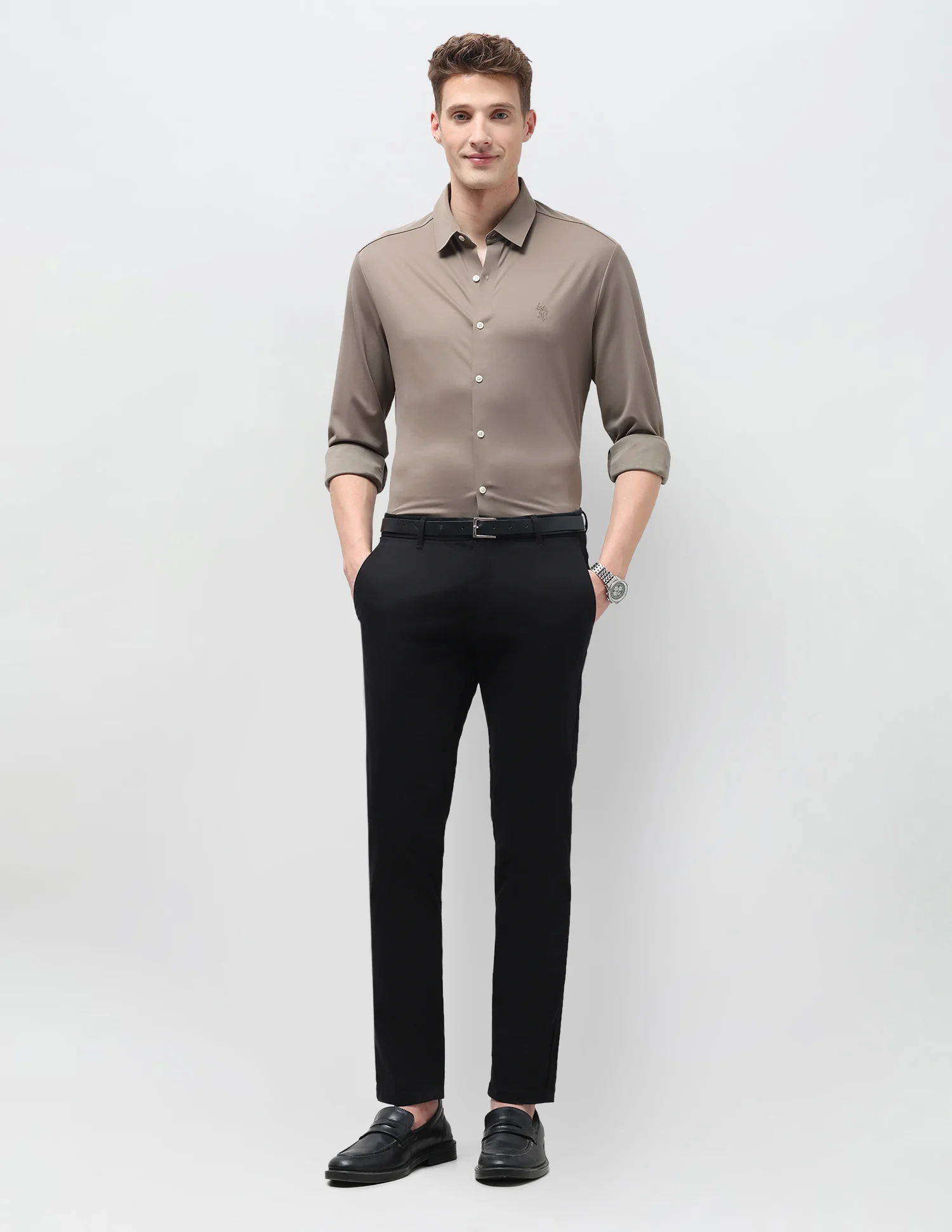 Solid Knitted Shirt - Image 3