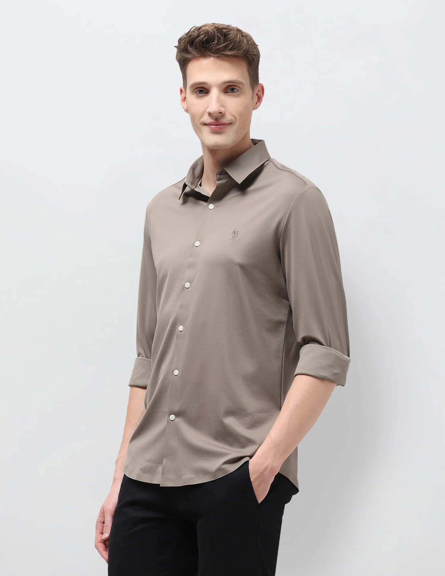 Solid Knitted Shirt - Image 4