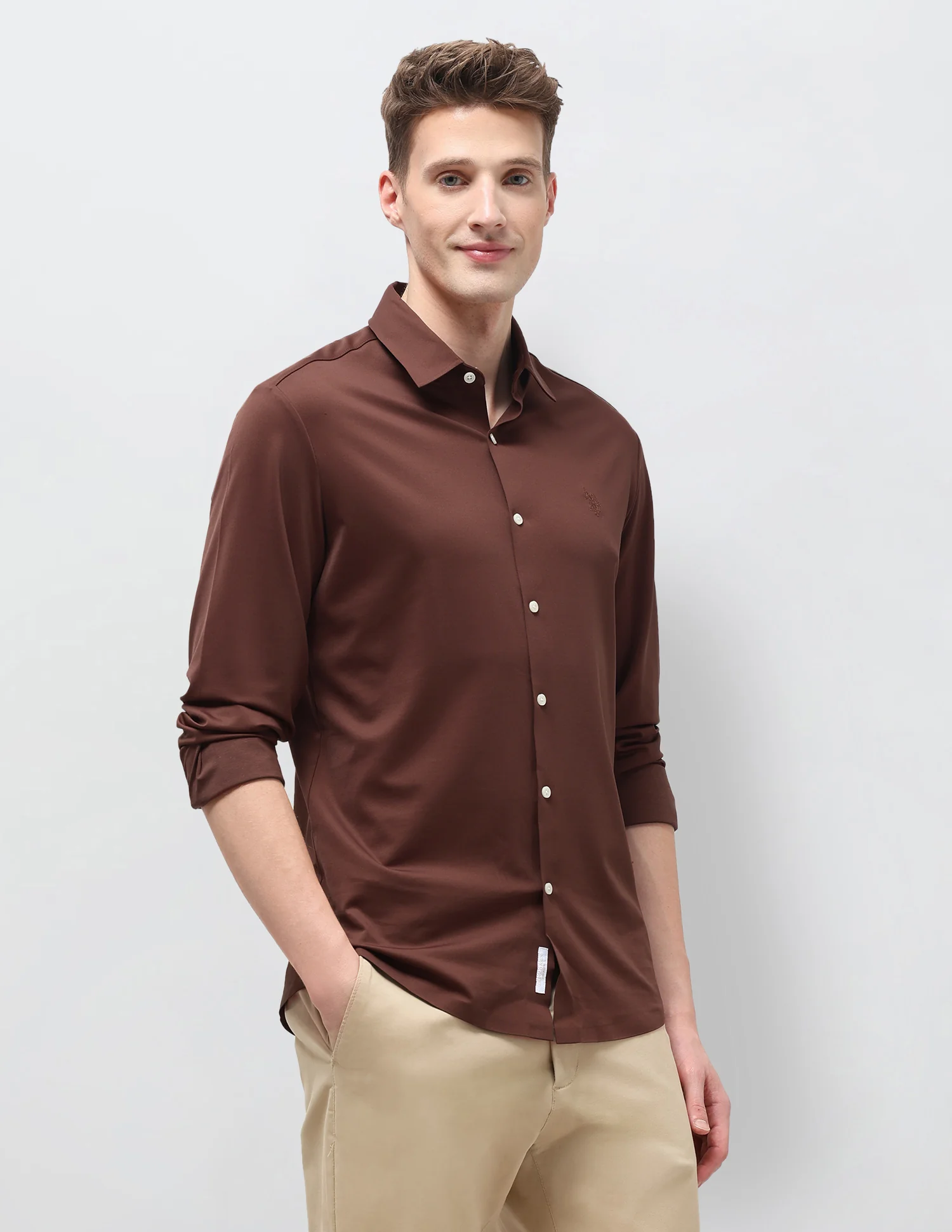 Solid Knitted Shirt - Image 4